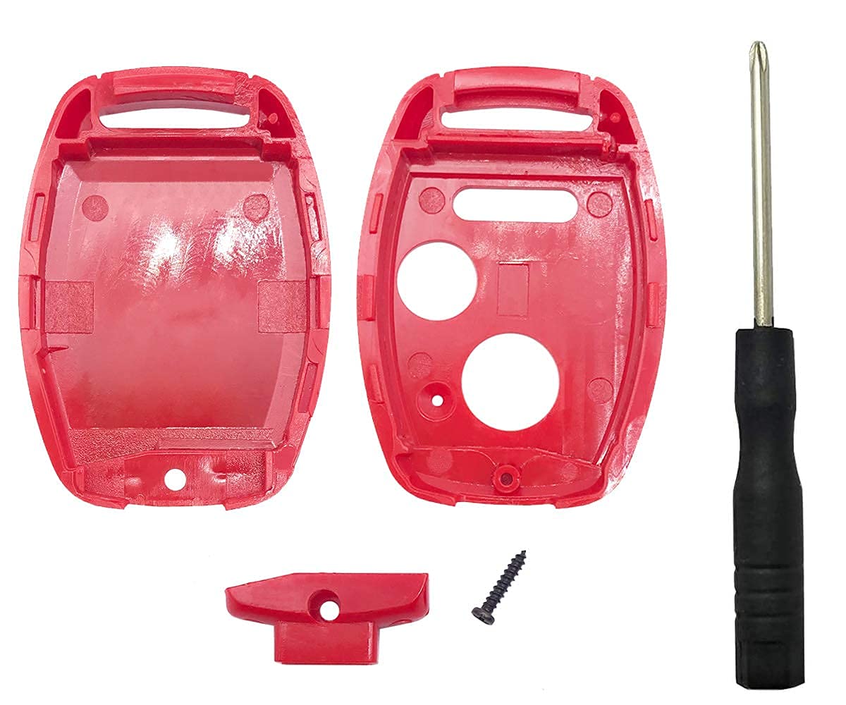 Horande Replacement Key Fob Cover fits for Honda Accord Civic EX CR-V Fit Odyssey Pilot Ridgeline CR-Z Keyless Entry Key Fob Cas