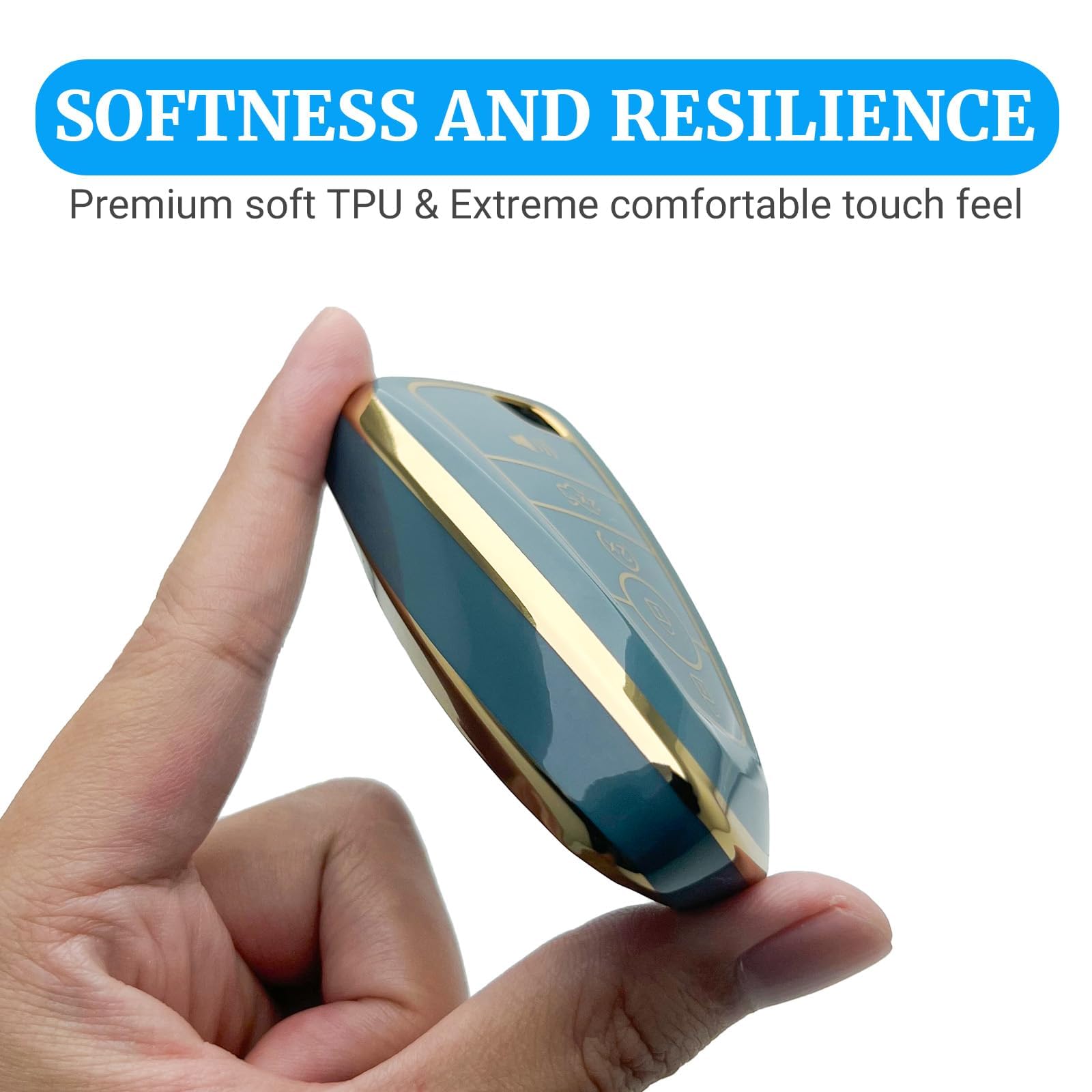 Joouheax For Ford Key Fob Cover With Keychain, Full Coverage Protection Key Case For 2018-2025 Explorer Fusion Escape Edge Bronc