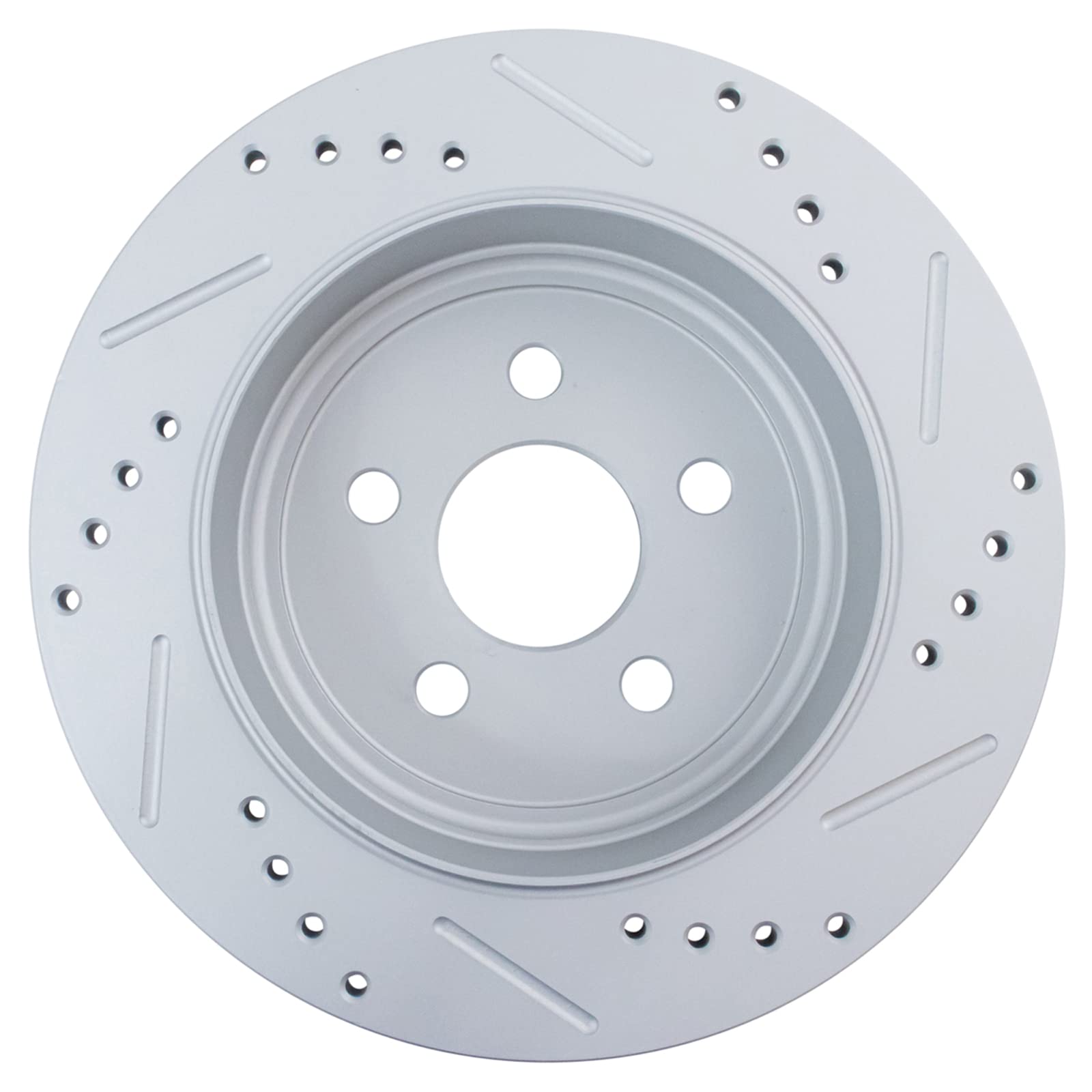 Trq Rear Performance Brake Rotors Set Premium G-Coated Cross Drilled & Slotted Compatible With 2003-2006 Chrysler Pt Cruiser 200