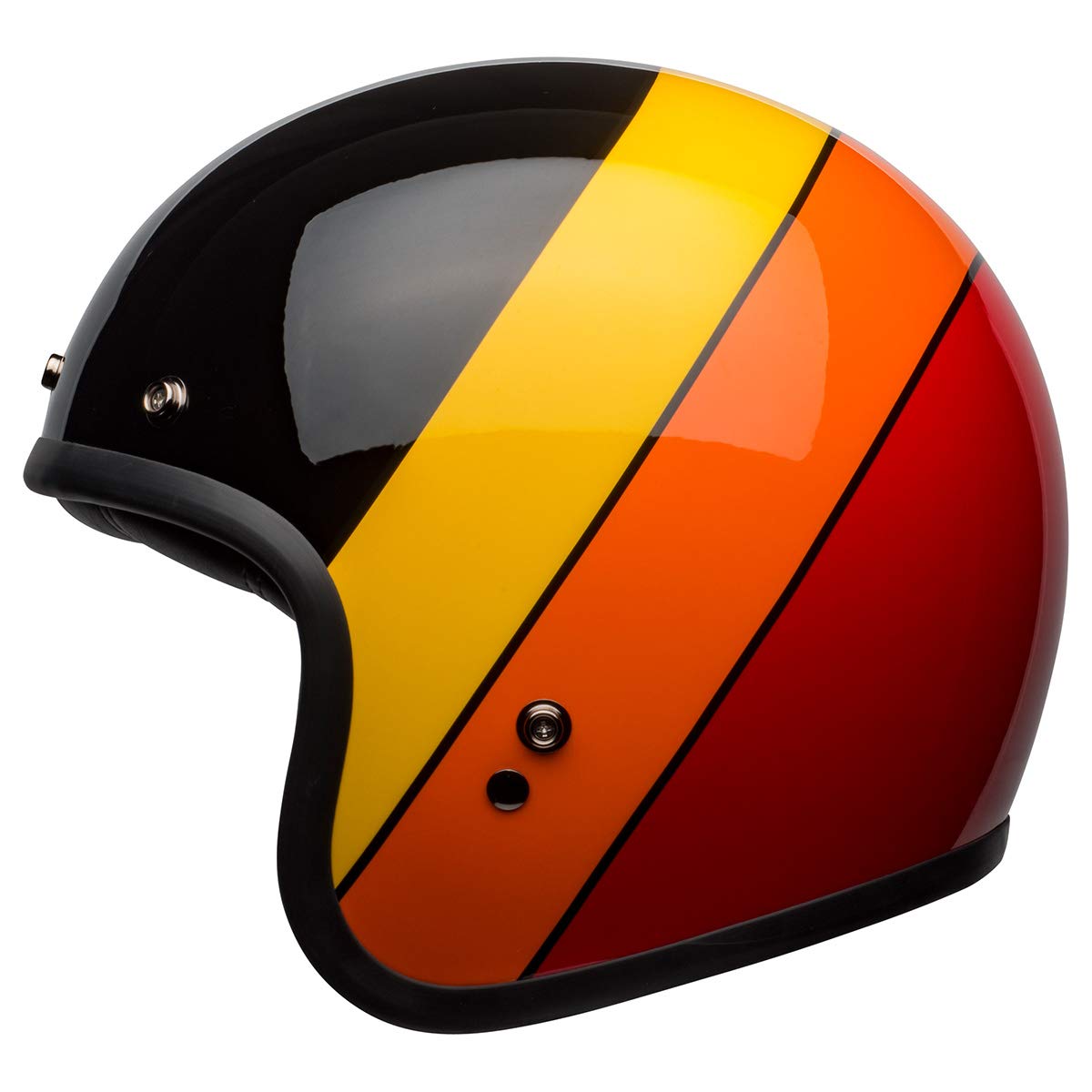 Bell Custom 500 Open-Face Motorcycle Helmet (Riff Gloss Black/Yellow/Orange/Red - Small)