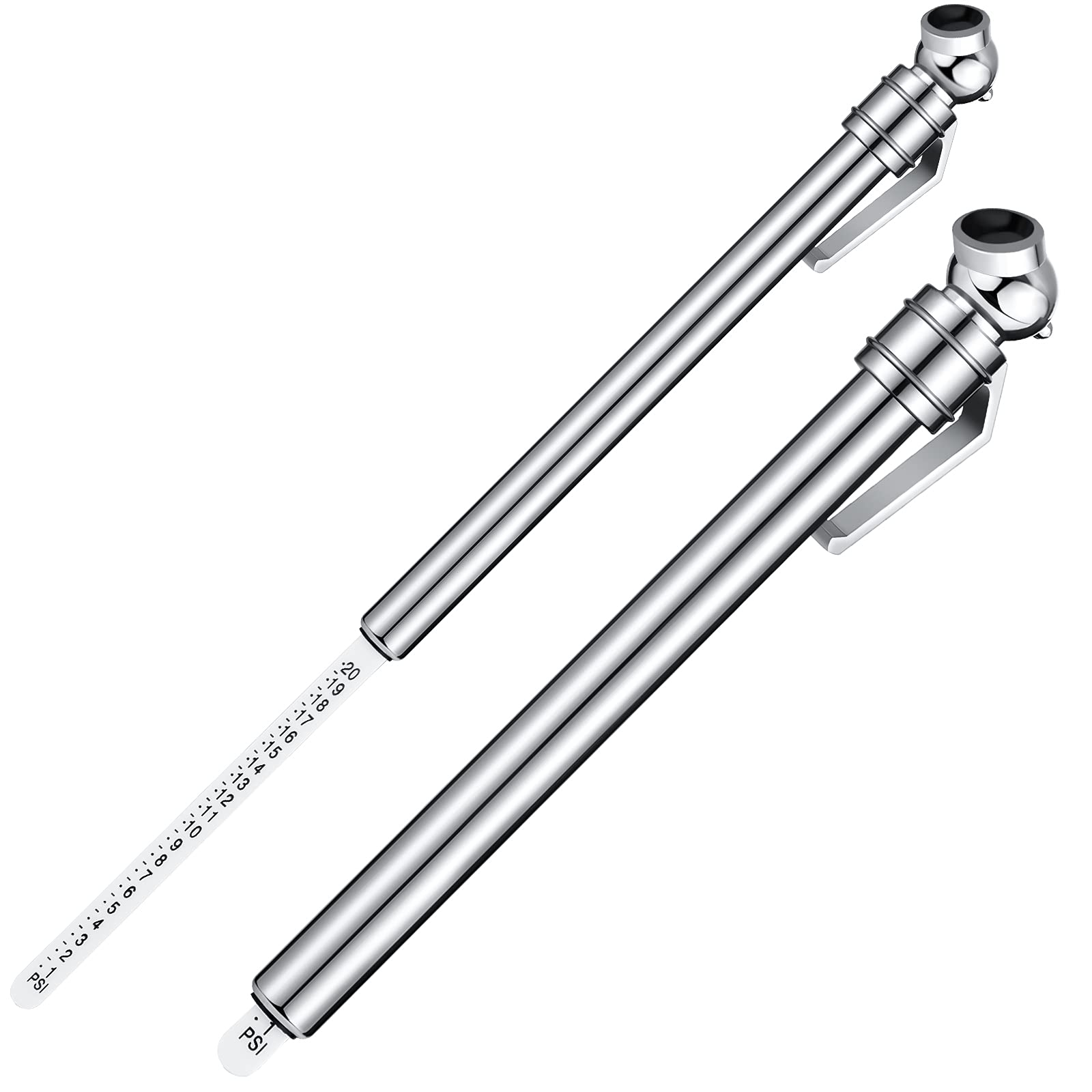 2 Pieces 0-20 PSI Low Pressure Tire Gauges Pencil Tire Gauges Low Pressure Pencil Tire Gauges for Reverse Osmosis Tank, Garden T