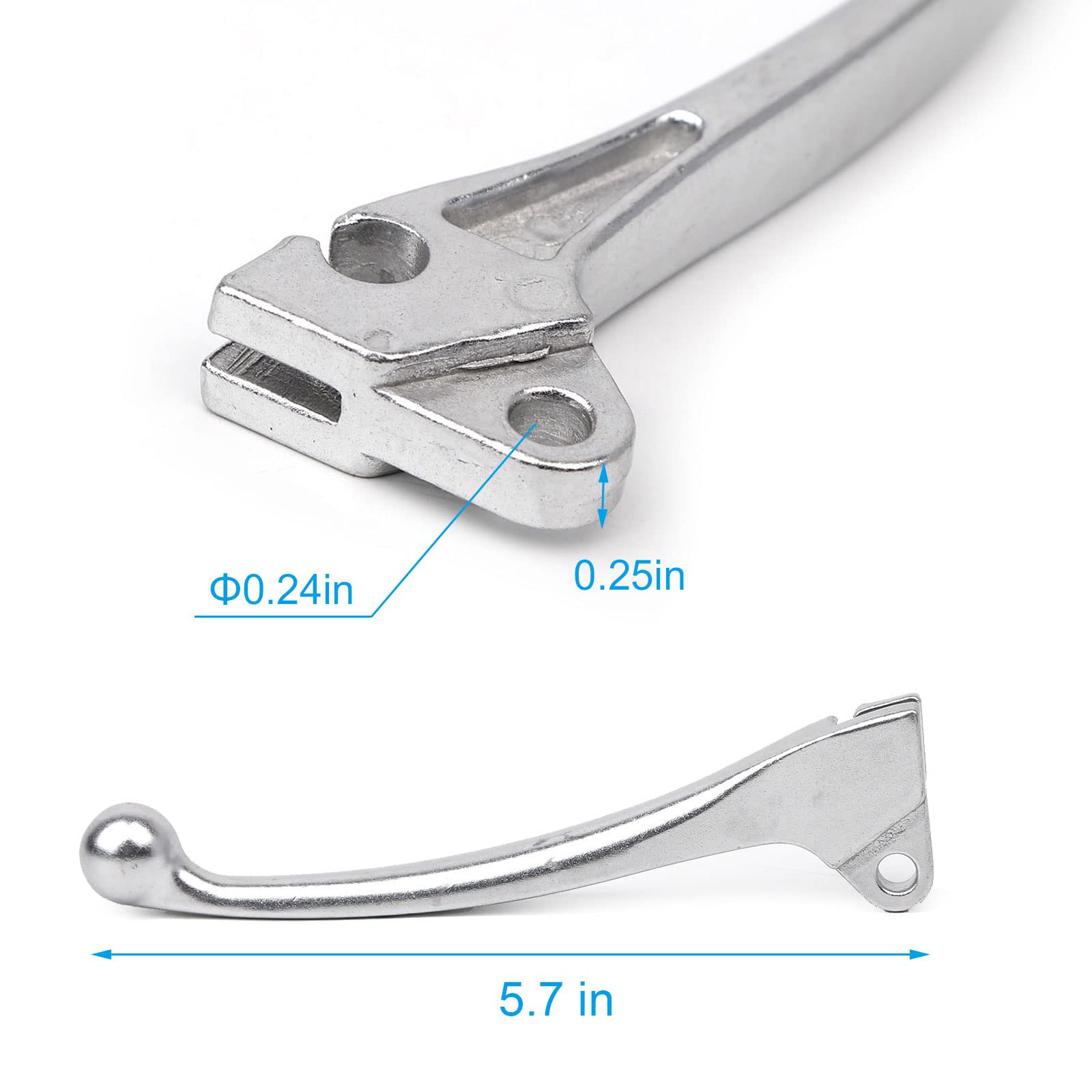 Minho Dirt Bike Silver Left Drum Brake Lever Fit For Gy6 50Cc 125Cc 150Cc 139Qmb 157Qmi Roketa Jonway Taotao Chinese Scooter Moped Mini Bike Parts