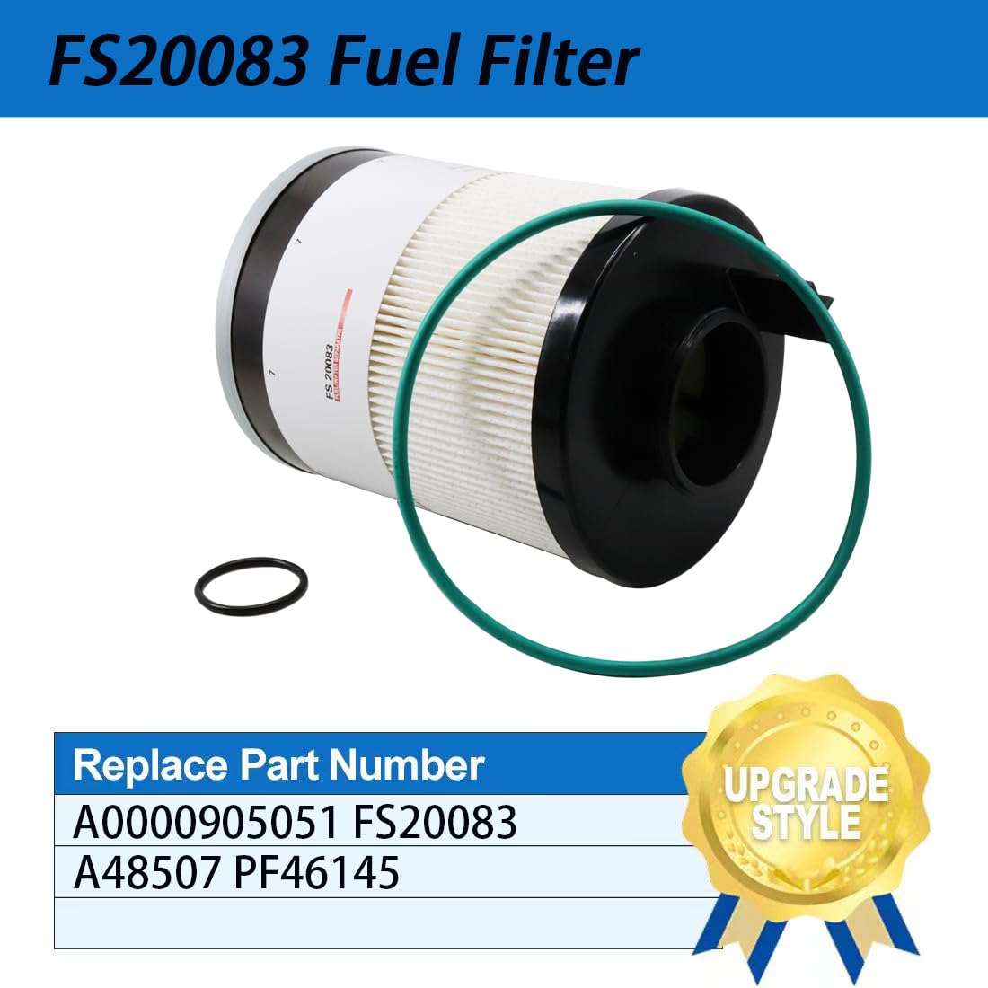 FS20083 Fuel Water Separator Filter Replace A0000905051 A48507 PF46145 Compatible with ISX DD13 DD15 DD16 Detroit Diesel Engines