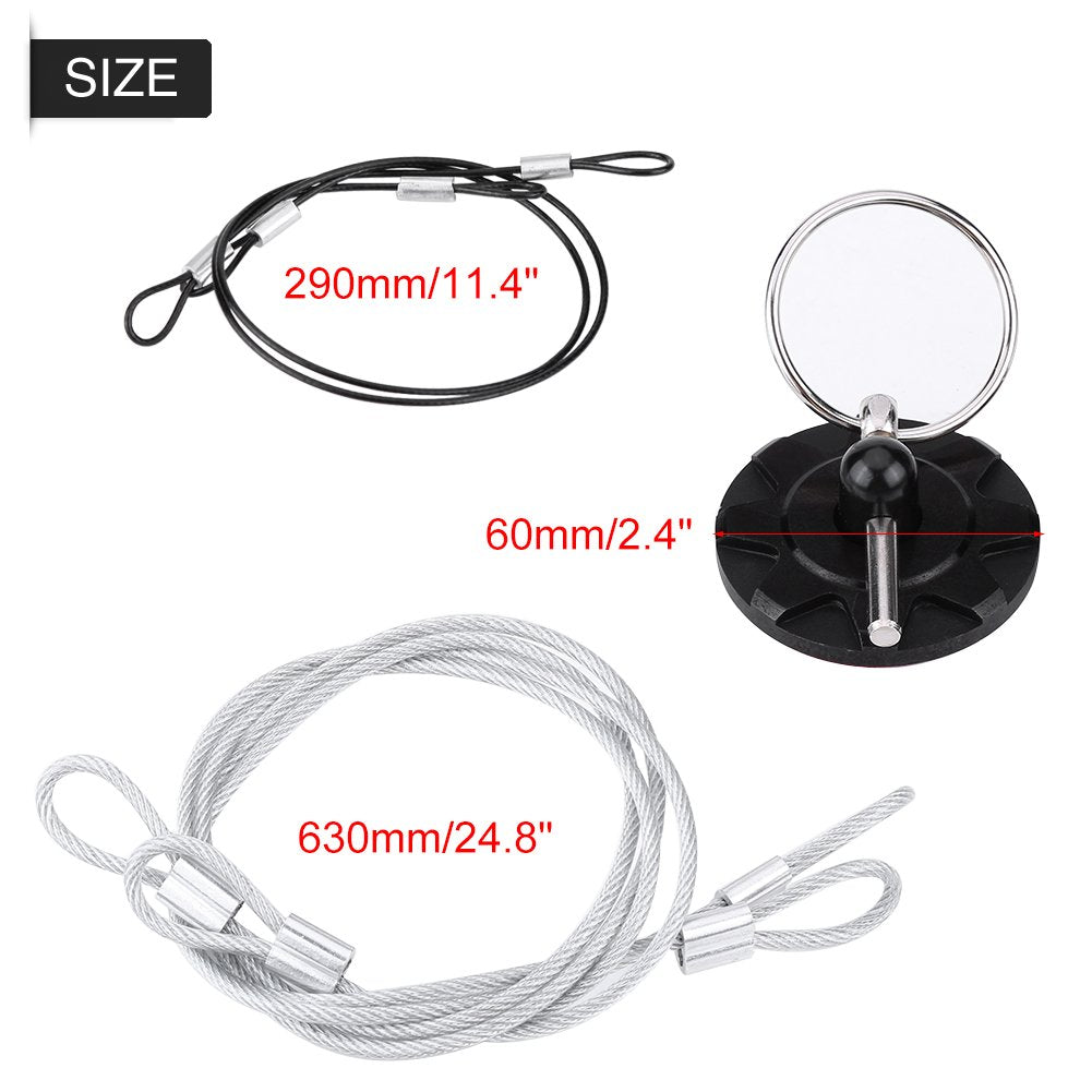 Estink Hood Lock, 2Pcs Universal Cnc Aluminum Car Vehicle Racing Bonnet Hood Pin Lock Latches Lock Appearance Kit Car Modified Accessory Hood Pin Lock Kit (Black)