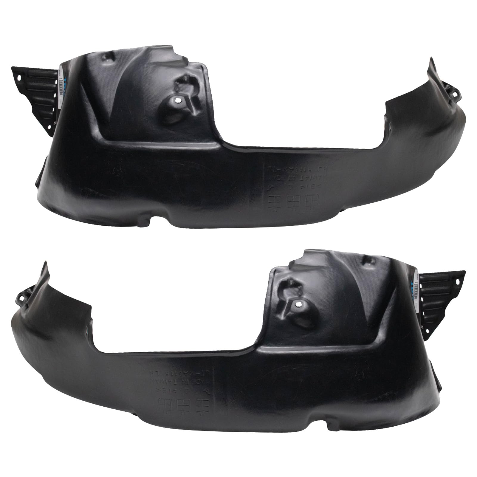 Trq Inner Fender Liner Set Compatible With 2012-2013 Kia Soul Ki1248127 Ki1249127