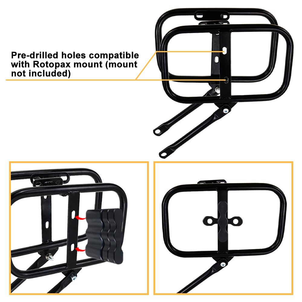 Rearace Saddlebag Support Racks Motorcycle Side Racks Compatible With Royal Enfield Himalayan 2018-2023, Scram 411 Himalayan 2023 Pannier Side Carrier Rack