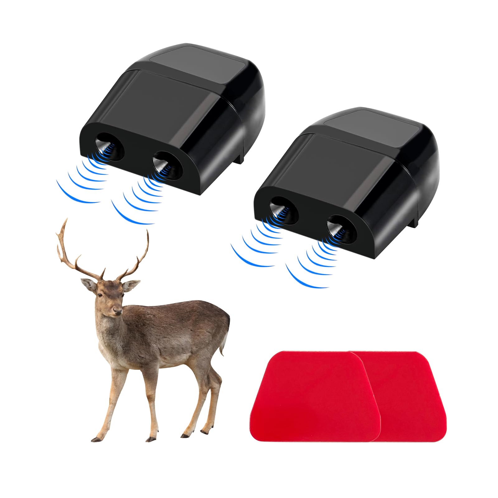 Dickno 2 PCS Deer Whistles for Car, Automotive Deer Warning Whistle Devices, Animal Warning Devices Avoids Collision, Universal 