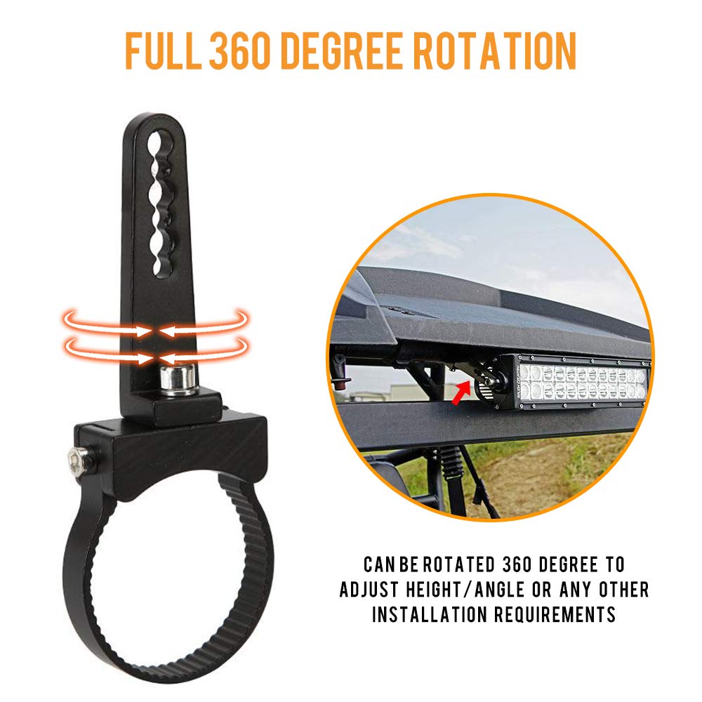 Auxbeam Mounting Bracket Kit 2.5 Inch Bull Bar Roll Cage Clamps Universal Holder Kits For Led Hid Light Bar Jeep Wrangler Trucks