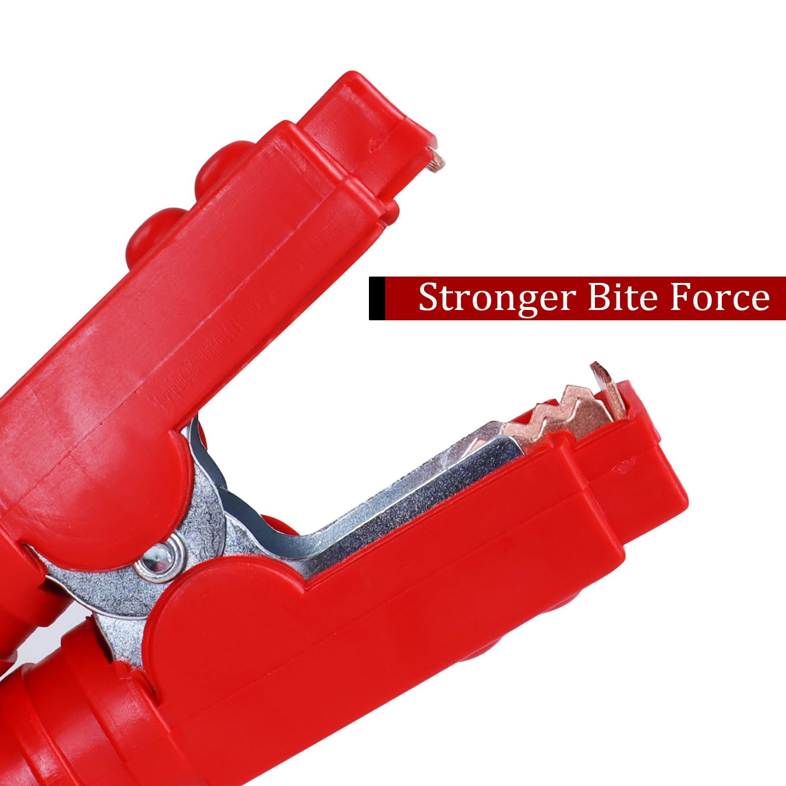 Pure Copper 1500A Jumper Cable Clamp,Heavy Duty, Replacement, Insulated Handle, Durable for Truck Car Batteries (Black + Red) 2P