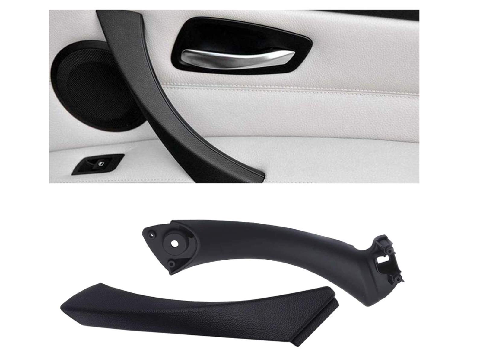Moonlinks Compatible With Bmw 3 Series E90/E91/E92/E93 Door Pull Handles + Door Handle Outer Cover,Passenger Side Door Handle Co