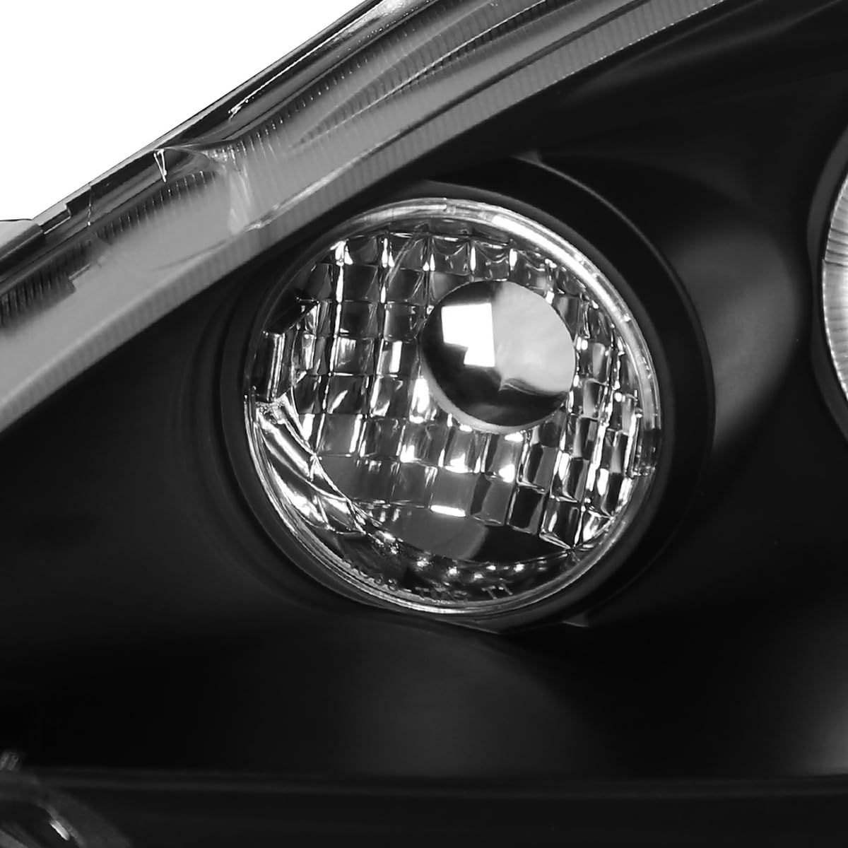 Spec-D Tuning Jdm Black Projector Headlights Compatible With 2002-2004 Acura Rsx, Left + Right Pair Headlamps Assembly