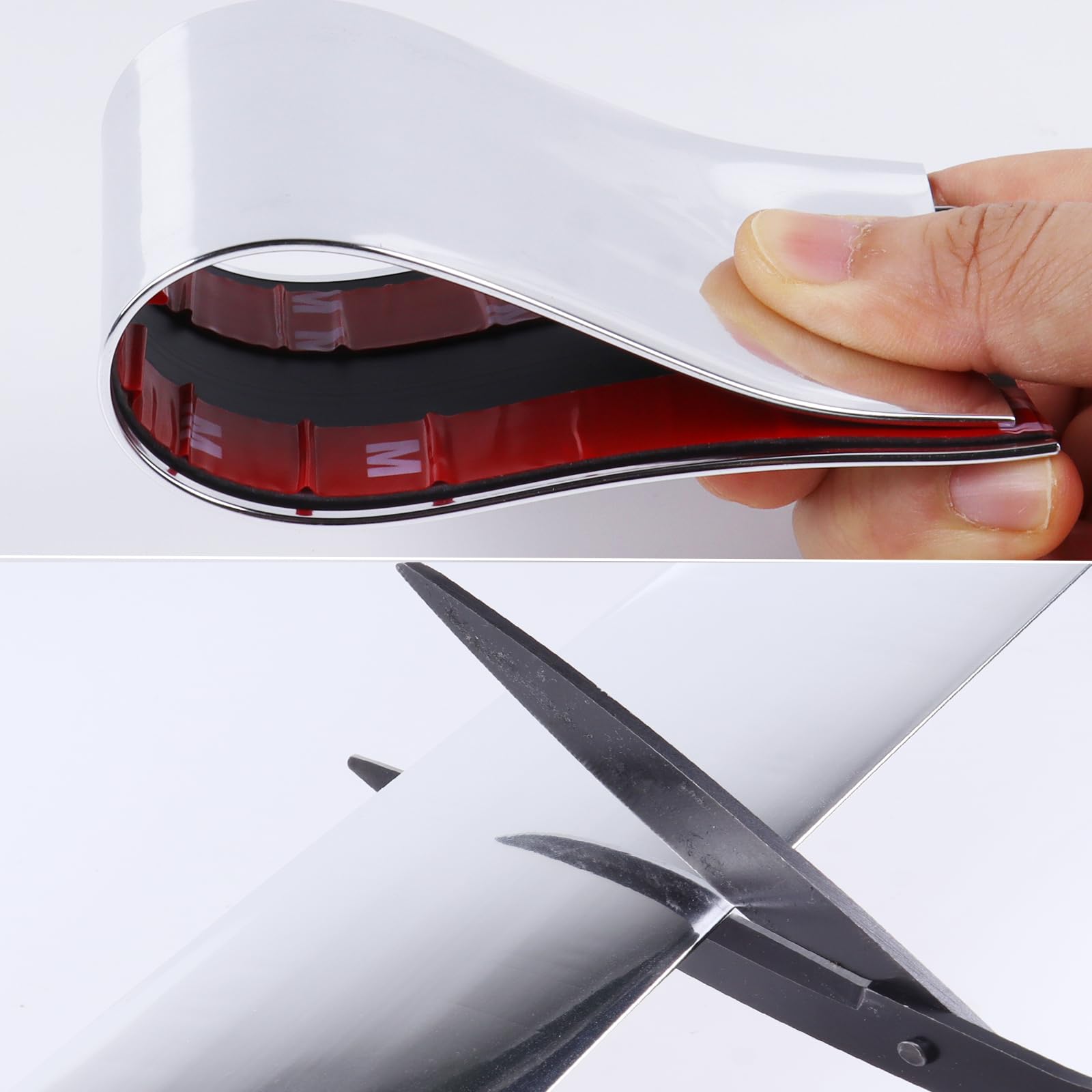 Sbwlkj 25Ft Automotive Chrome Trim Molding 3/4''(20Mm) Heavy Duty Car Side Moldings(Self Adhesive) Uv-Protected Scratch-Proof Fo