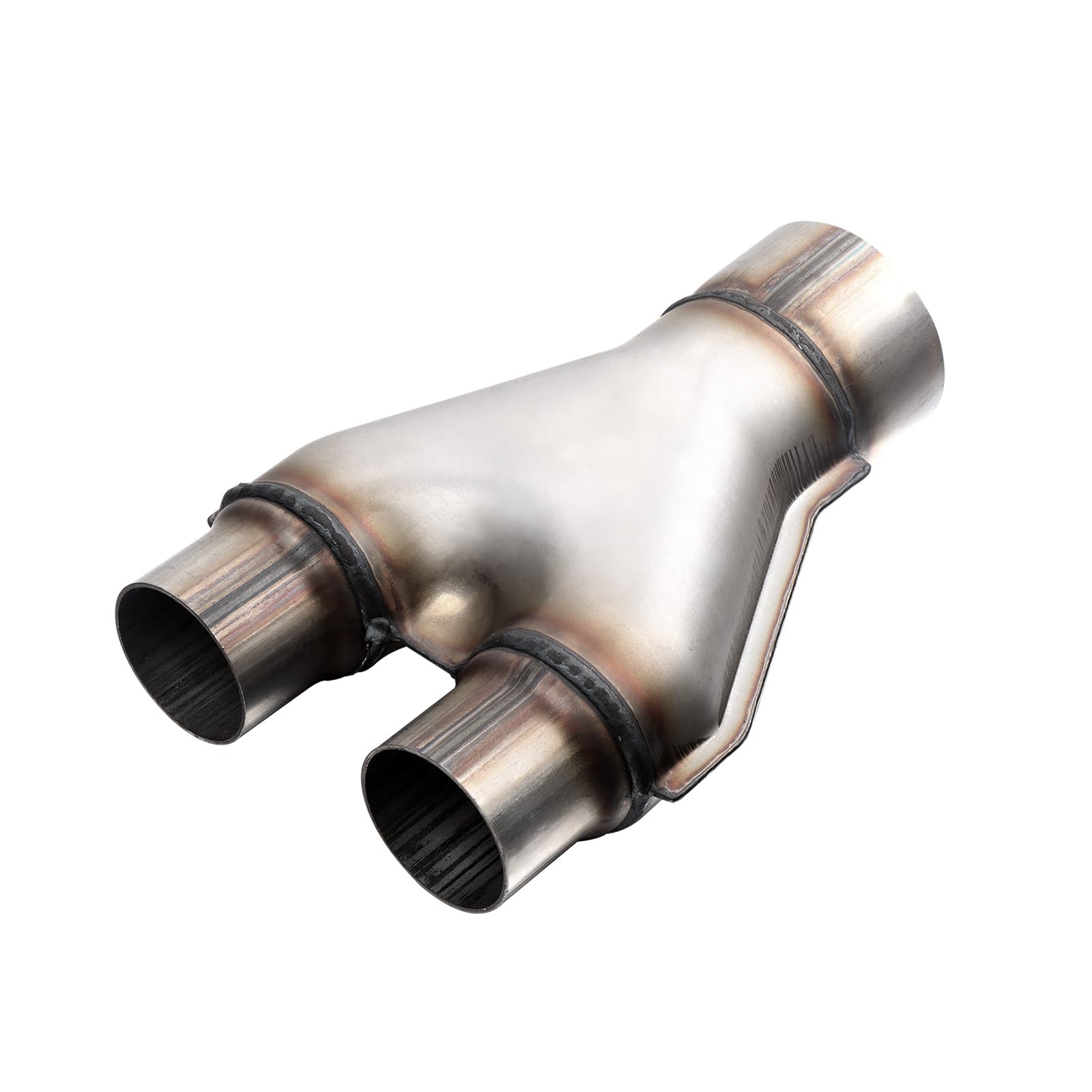 A-Karck Exhaust Y Pipe 3'' Inlet, Stainless Steel 2'' Outlet 10'' Long Y Pipe Withstands High Temperatures