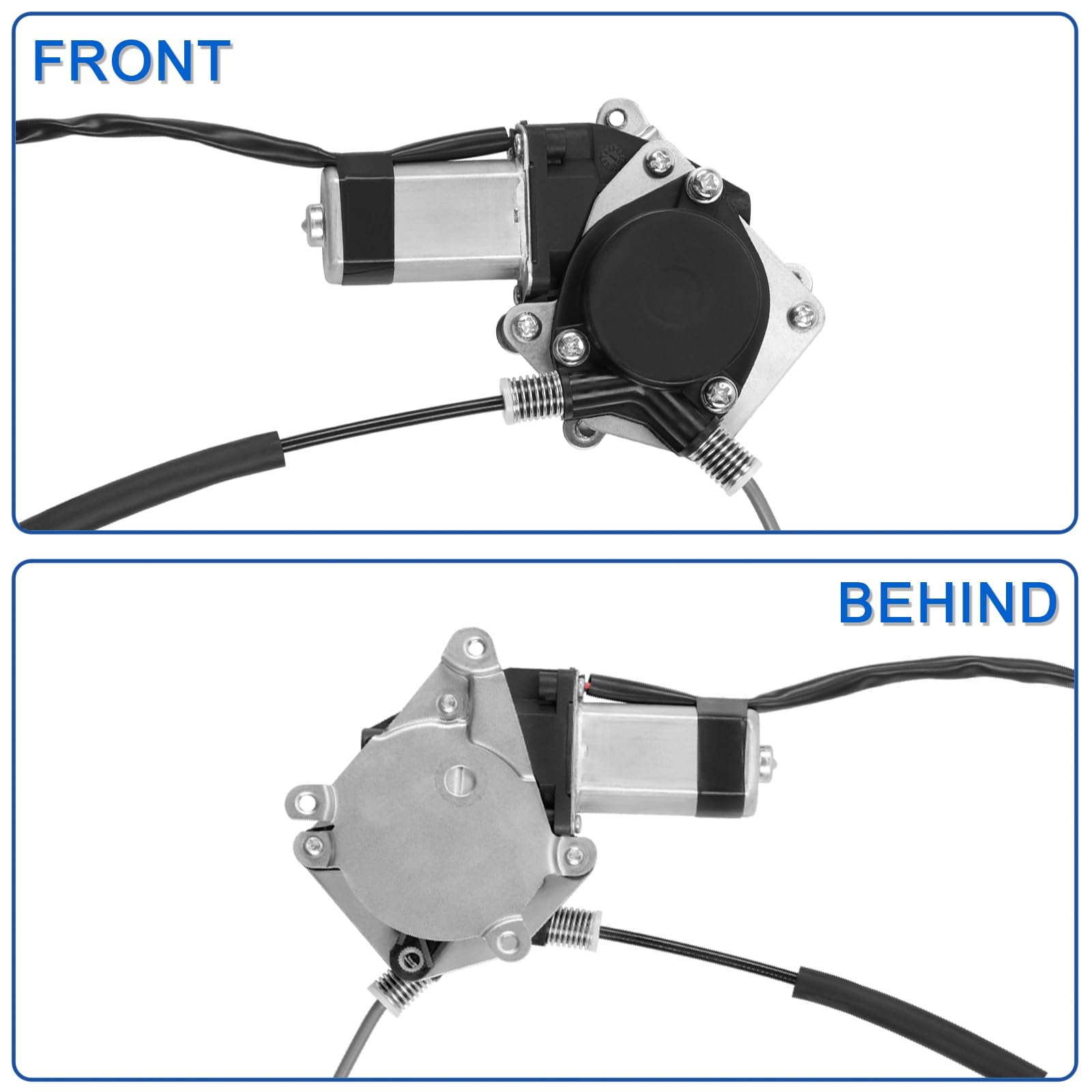 Obaee 751-713 Rear Right Passenger Side Power Window Regulator with Motor Compatible with Ford Escape 2008 2009 2010 2011 2012,