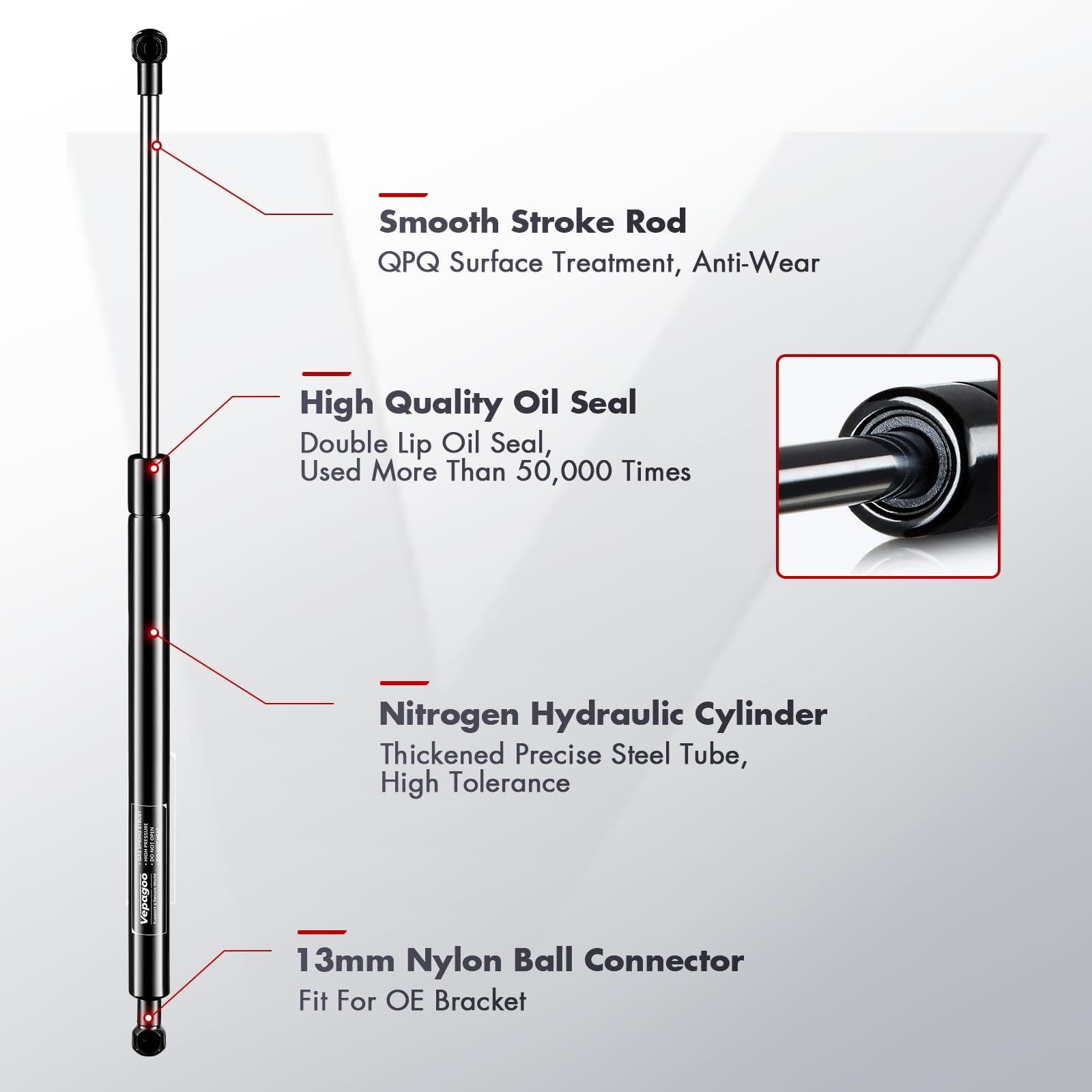 Vepagoo 32 Inch 95Lb/423N Gas Shock Strut Spring Lift Support For Tonneau Cover Truck Pickup Bed Rv Door Replacement Sturt Sst32