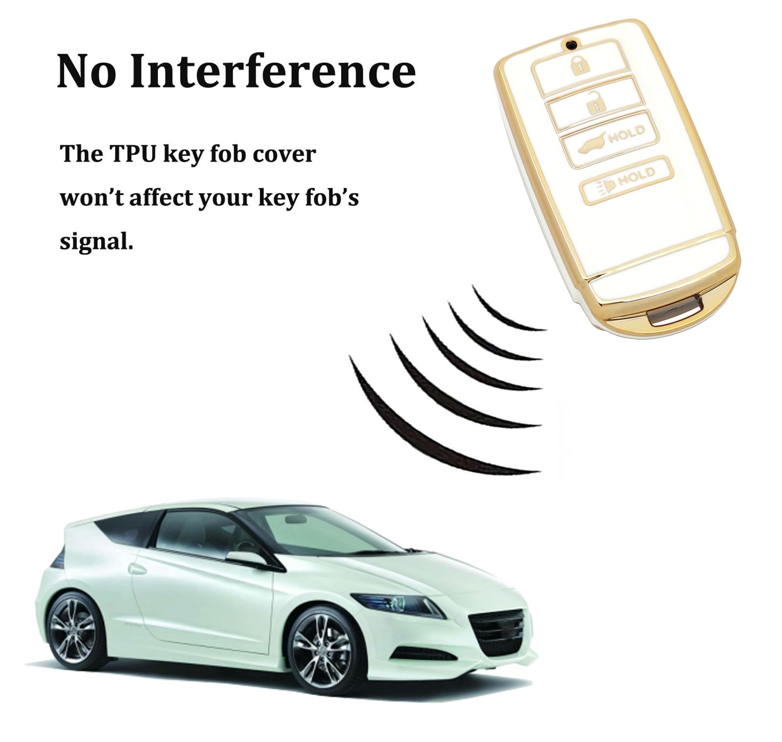 Arruweer Soft Tpu Key Fob Case Holder Protector Key Fob Cover Compatiable With Acura Cdx Rdx Rlx Nsx Tlx Tlx-L Accessories With