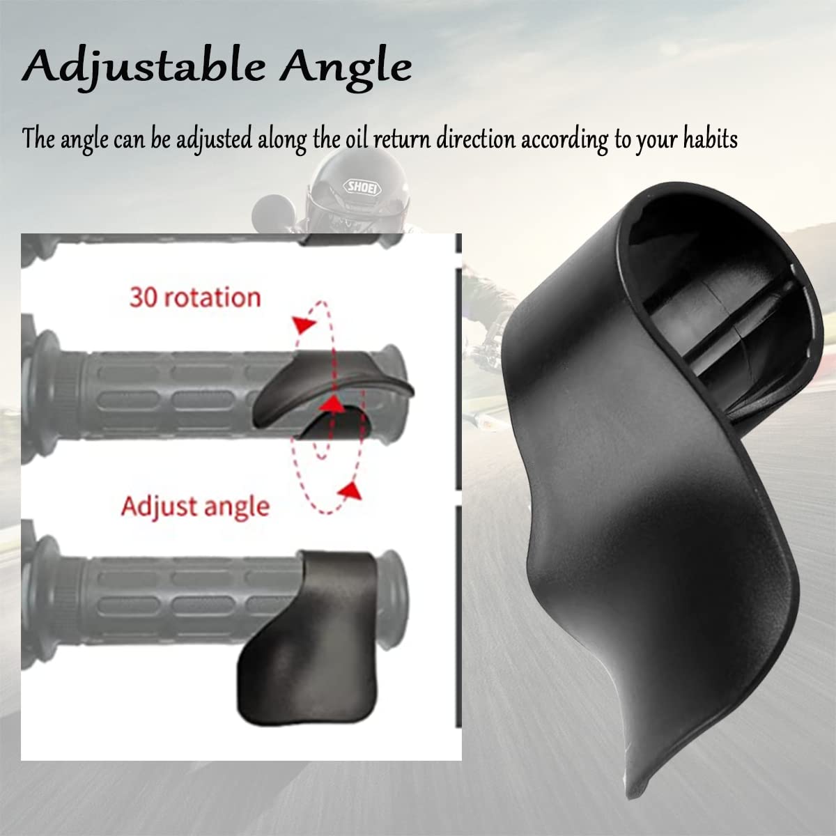 JRangelp Universal Motorcycle Cruise Control 2.5cm/0.98inch Motorcycle Throttle Holder Cruise Assist Hand Rest Grips Handlebar O
