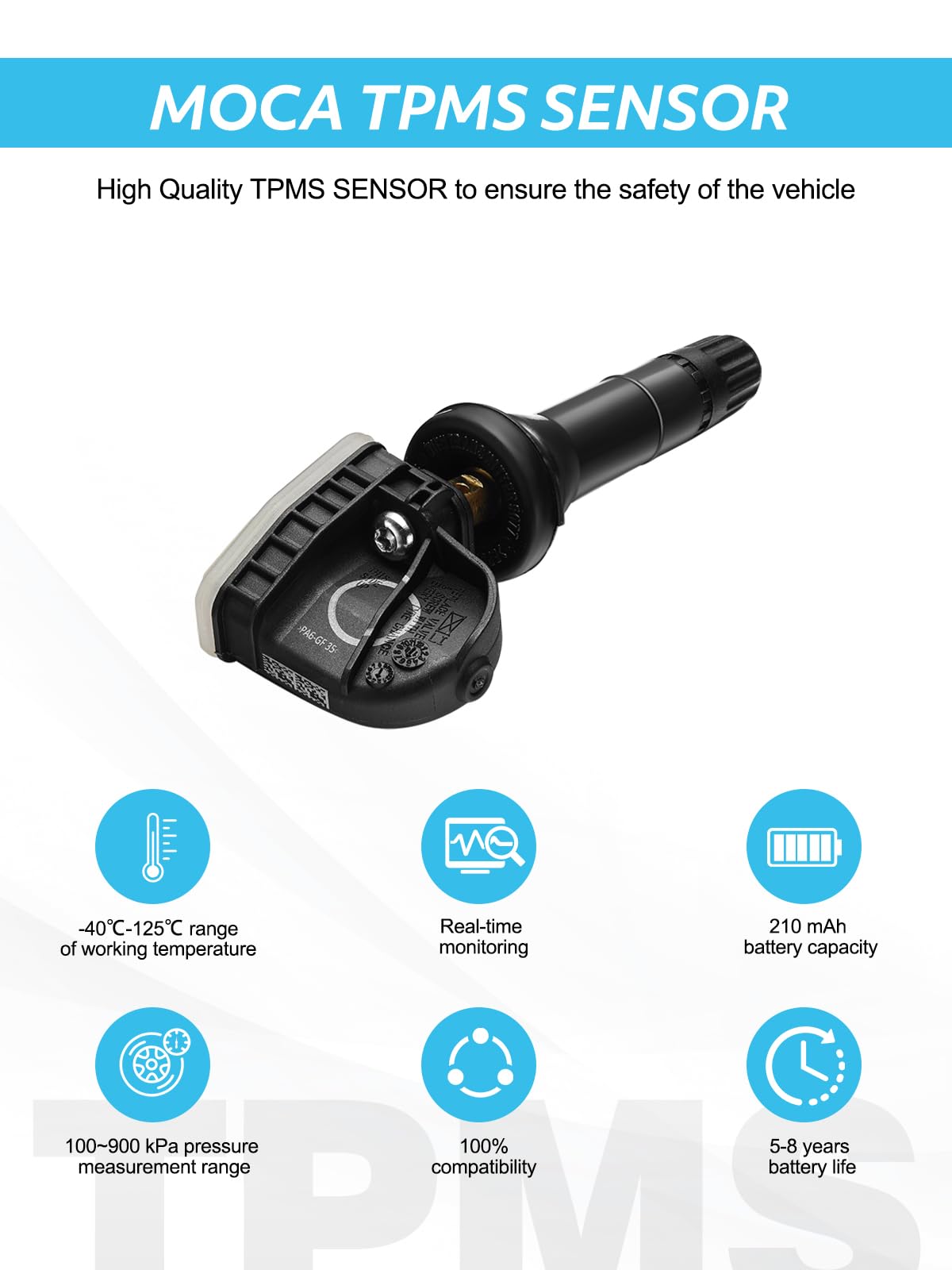 TAUTOY F2GT-1A180AB Tire Pressure Monitoring System (TPMS) Sensor 4pcs for Ford EcoSport Edge Explorer F150 Mustang Ranger,for L