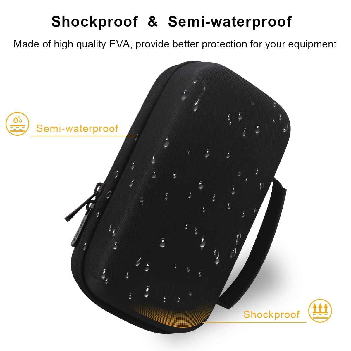 Bovke Travel Case For Halo Bolt Air 58830Mwh/Air+ 55500 Mwh Portable Emergency Power Kit Car Jump Starter With Tire Pump, Car Charger Phone Laptop Battery Holder, Mesh Pocket Fit Jumper Cables, Black