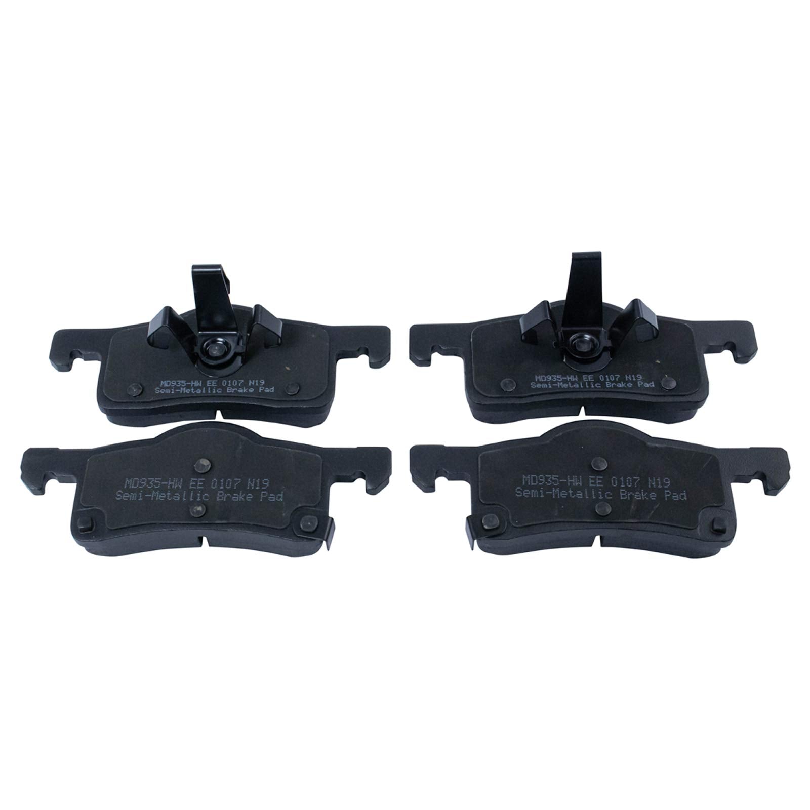 Trq Rear Brake Pad & Rotor Kit Brake Pads Brake Rotor Semi-Metallic Compatible With 2003-2006 Ford Expedition Lincoln Navigator