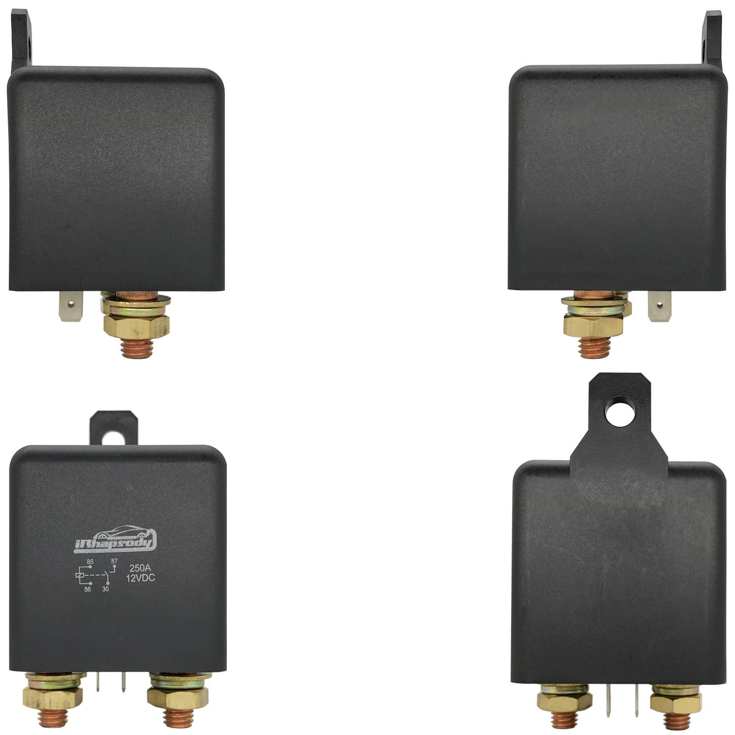 Irhapsody 250A 12V Relay, 4 Pin Spst High Current Control, Split Charge Switch