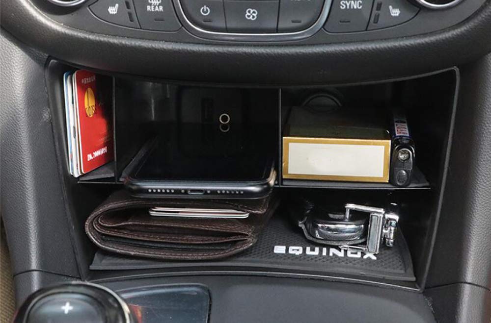 Salusy Car Central Center Console Organizer Insert Tray Storage Box Holder Compatible For Chevrolet Equinox 2018 2019 2020 2021 2022