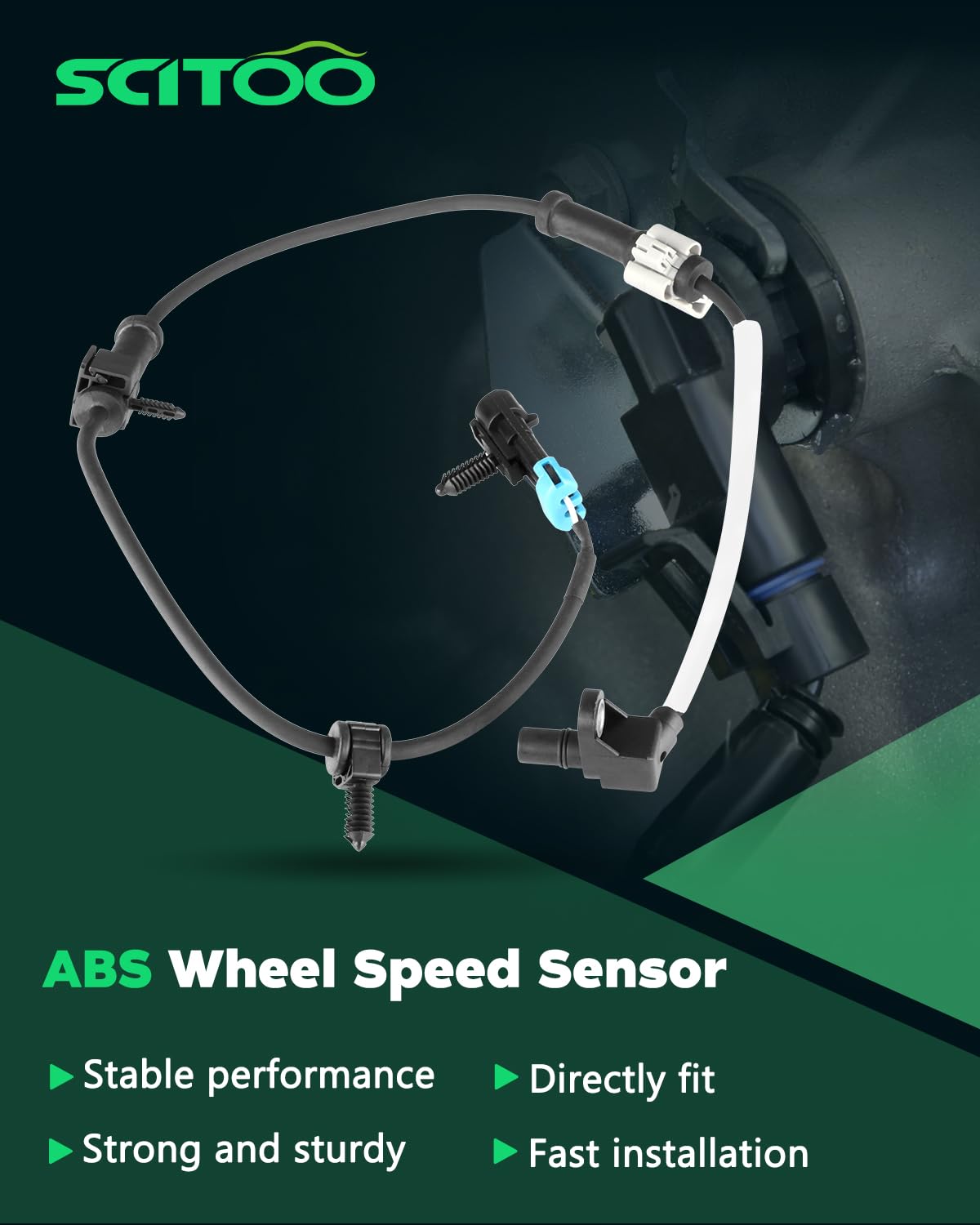 Scitoo 2 Pcs Front Left Right Abs Wheel Speed Sensors Fit For Chevy Avalanche 2500/Silverado 1500/2500/3500/Suburban 2500, For G