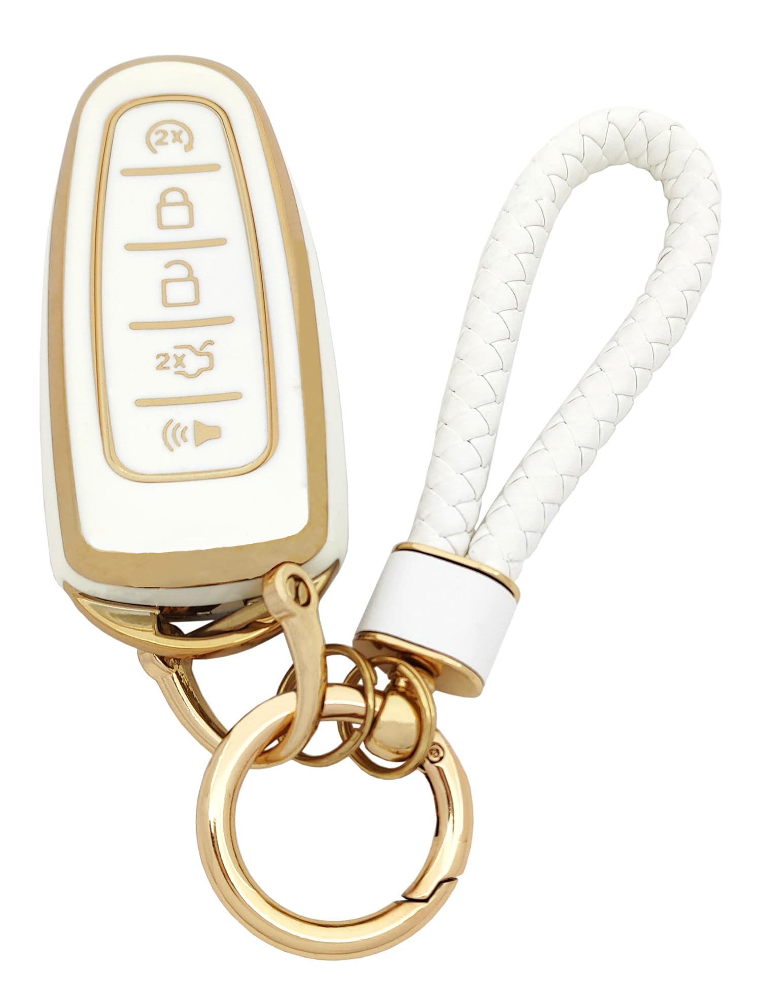 Arruweer Key Fob Cover Fit For Ford C-Max Edge Escape Expedition Explorer Flex Focus Taurus Lincoln Mks Mkt Mkx Navigator Keyles