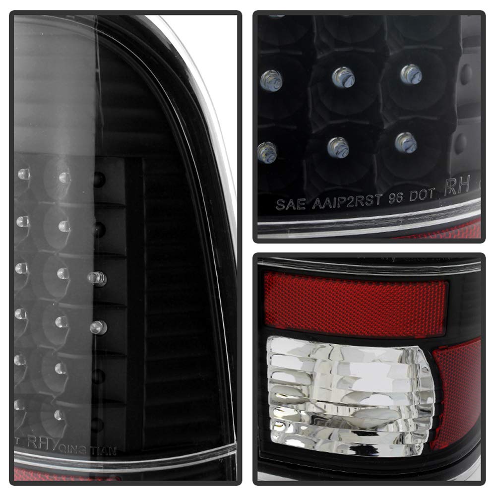 Acanii - For Blk 1997-2003 Ford F150 1999-2007 F250 F350 F450 Superduty Led Tail Lights Lamps