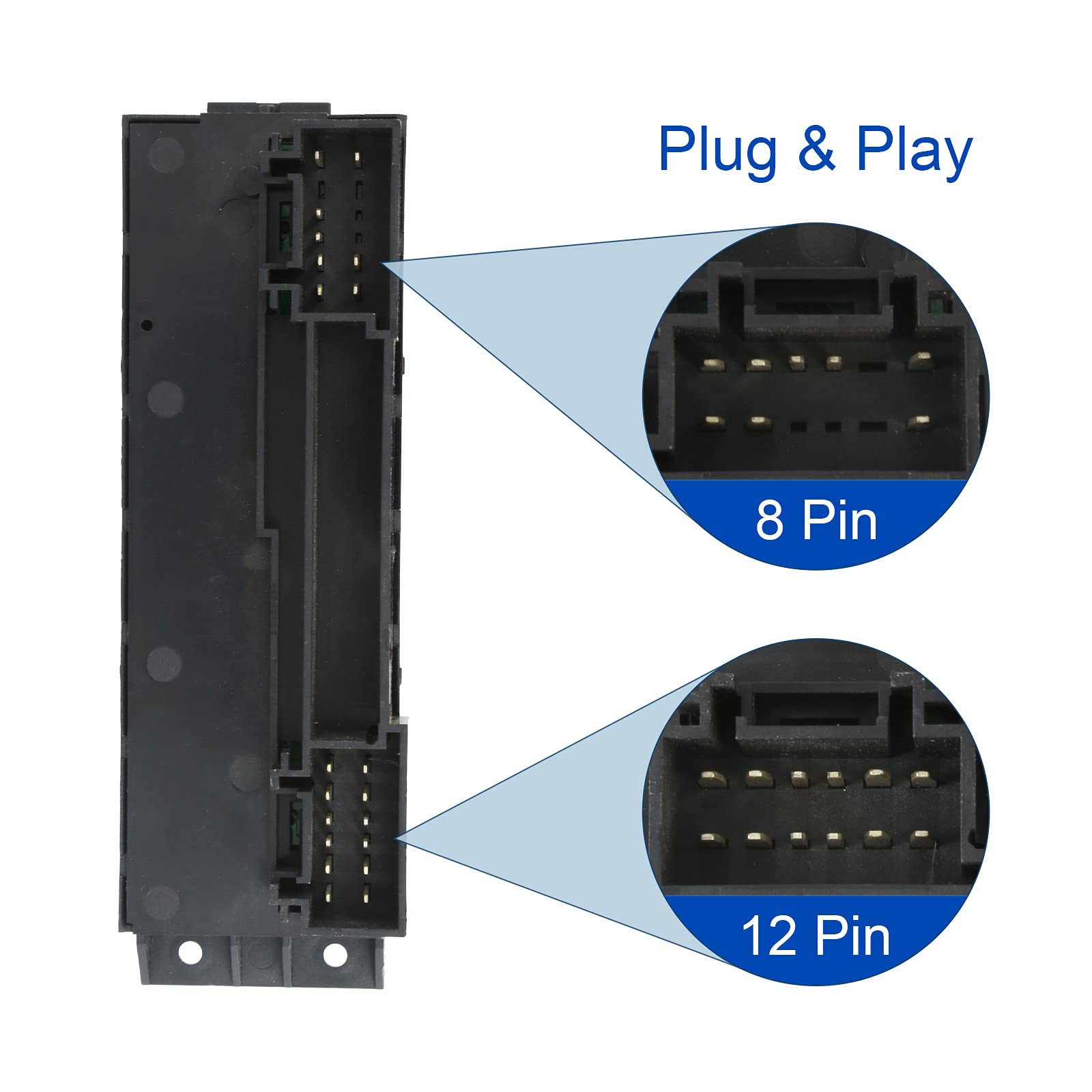 Power Window Switch Master Control Driver Side Compatible For 2000 2001 2002 Chevy Silverado Tahoe Suburban & Gmc Yukon Xl Sierr