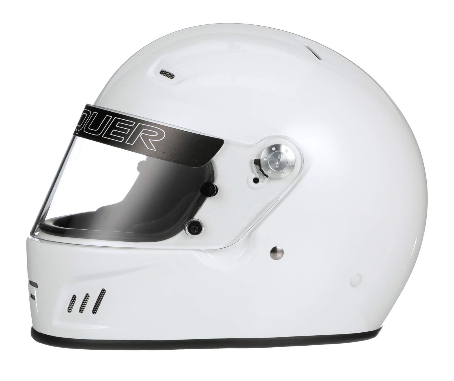Conquer Full Face Auto Racing Helmet - SA2020 Approved, Medium Size, Fiberglass, Black