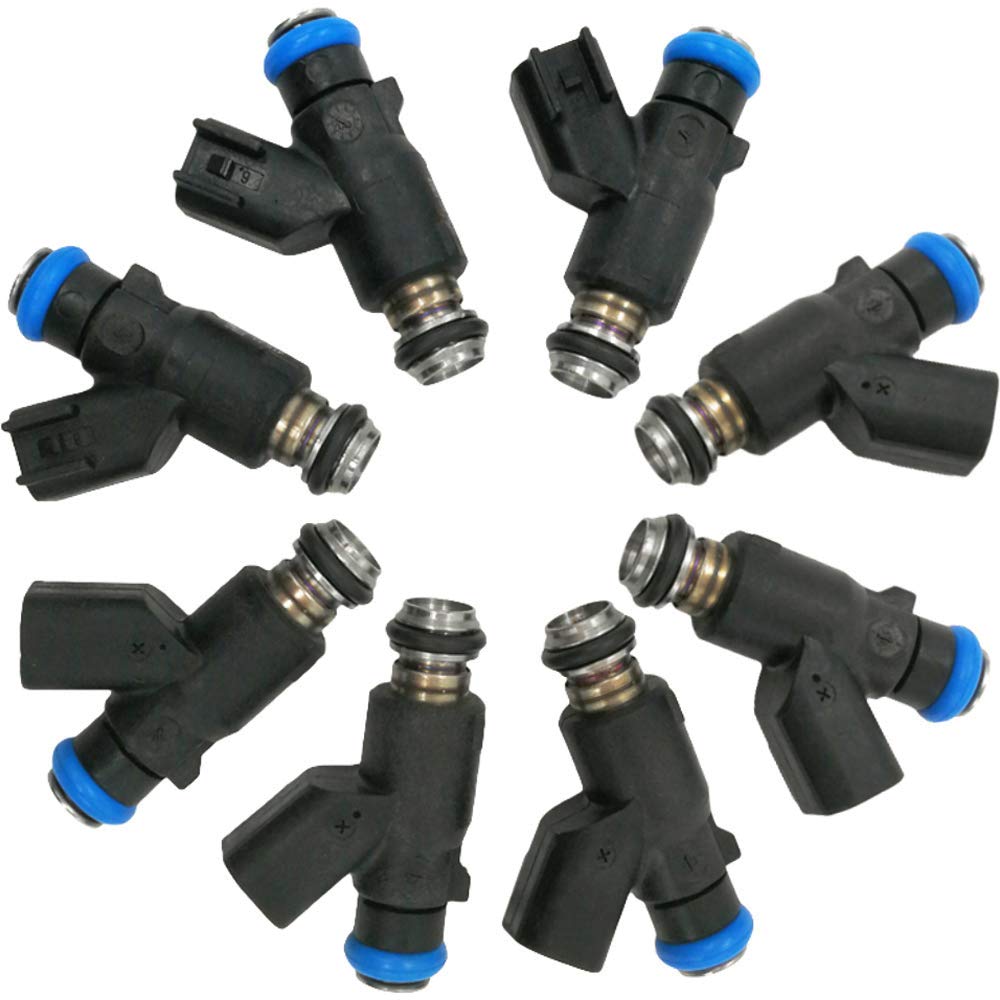 Automotive-Leader 8Pcs Fj1089 12613412 Fuel Injectors Nozzles 4 Holes Engine For 2010-2013 Chevrolet Silverado 1500 2500 Hd Cadillac Escalade 6.0 Vortec V8 Engine
