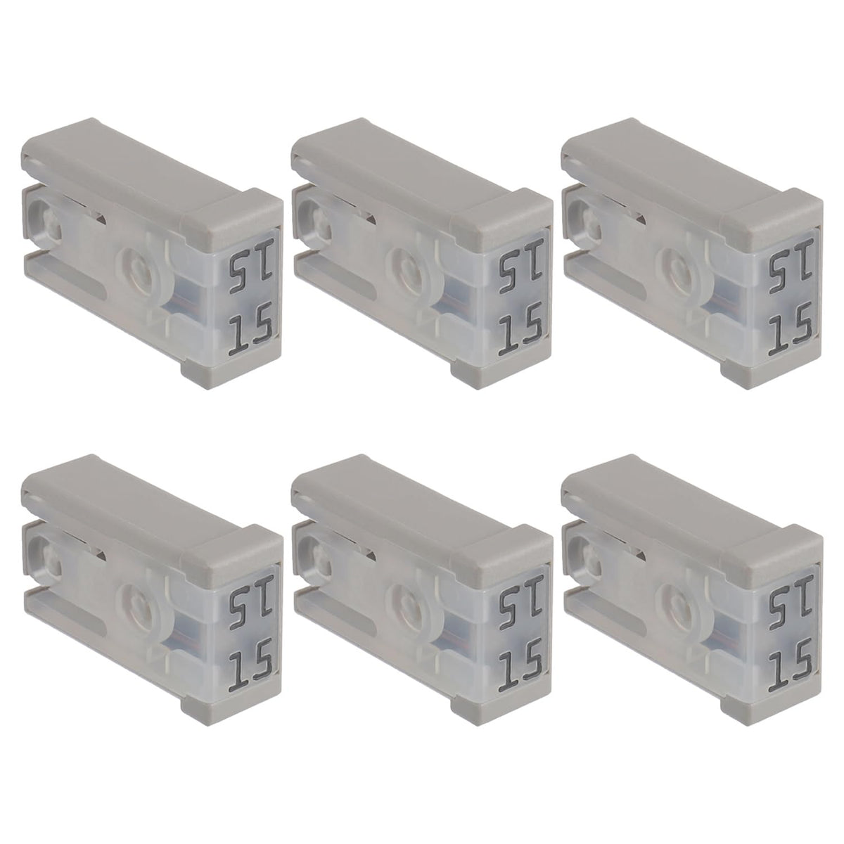 EPLZON 15A 32V Mini Slotted Automotive MCASE Shaped Cartridge Fuse Kit(Pack of 6pcs,15A)
