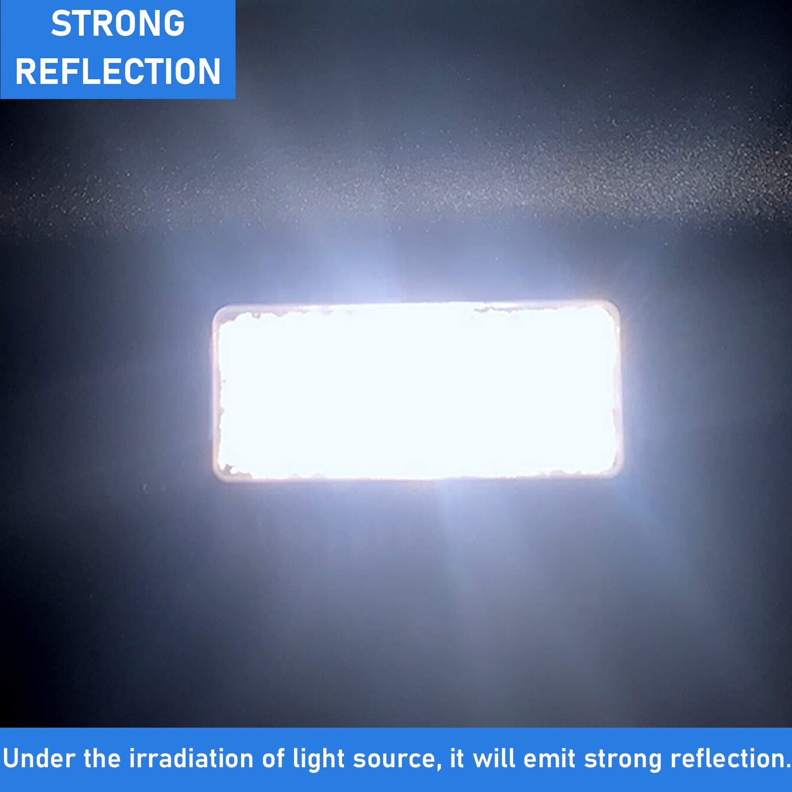 Reflector 70X30mm Self Adhesive Rectangle Safety Waterproof Stick on for Driveway Mailbox Trailer