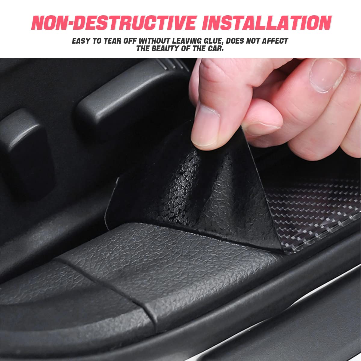 Car Door Entry Guard, Anti-Collision Adhensive Protector Tape, Scratch Cover For Car Door Sill, Rear Bumper, Handles, Fit For Most Cars, Vehicles, Suvs, Auto Exterior Accessories (2' X 394', Black)