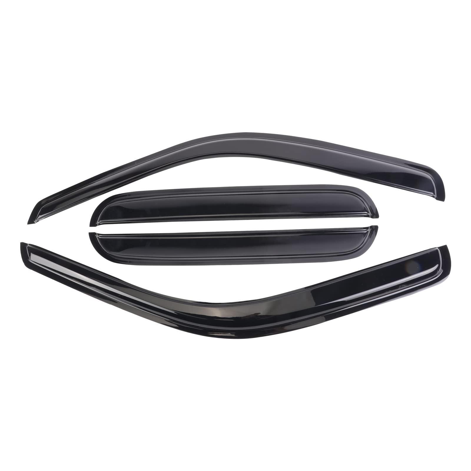 Sontian Rain Guard Wind Deflector Outside Mount Tape-On Window Visors Compatible With 1999-2016 Ford F-250 Super Duty Super/Crew