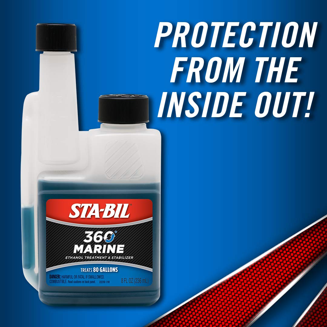 Sta-Bil Marine Fuel System Treatment | Full Fuel System Cleaner, Injector Cleaner | Additive For Boats & Watercrafts, In-Season