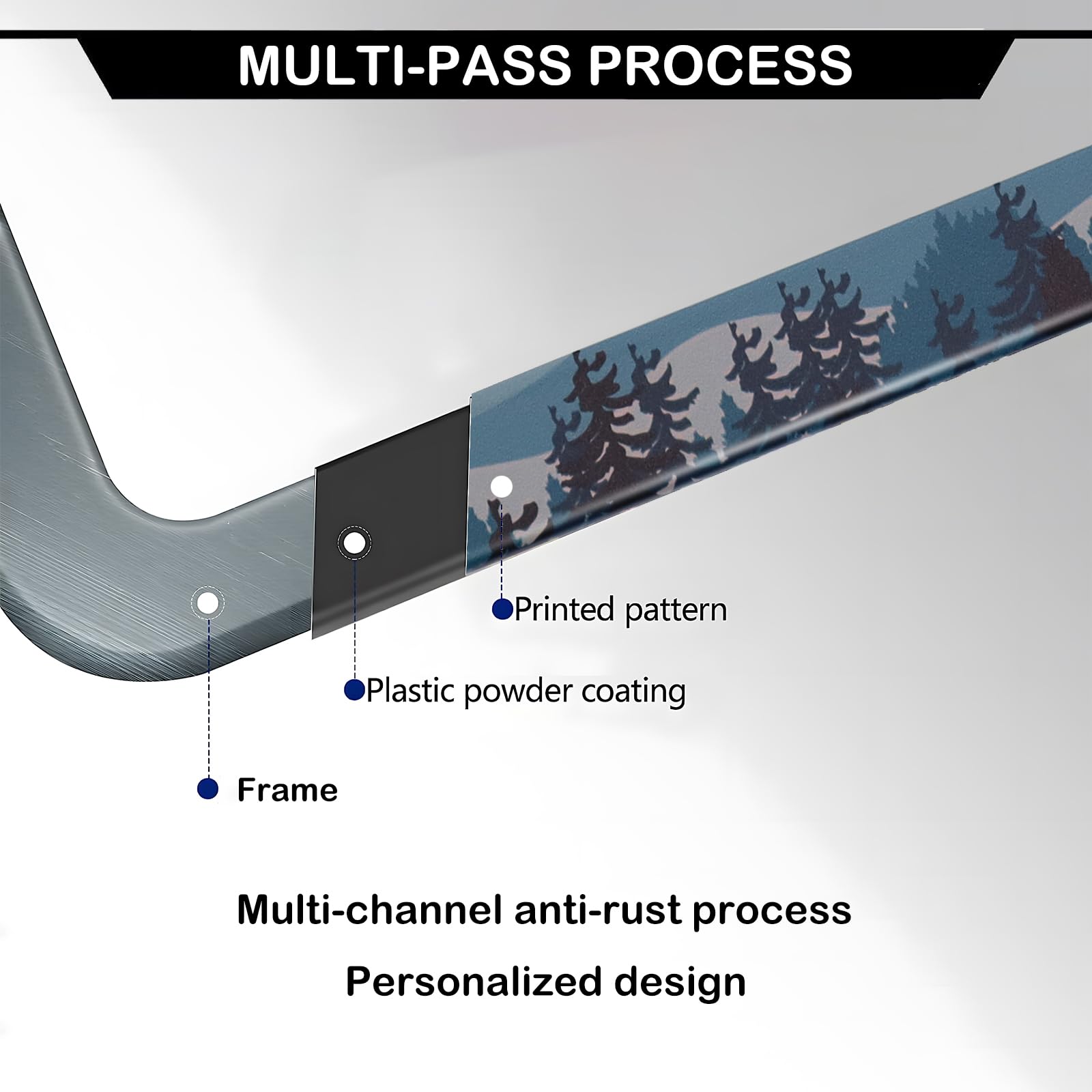 Adventure Awaits License Plate Frames, 2 Pack Adventure, Outdoors, Camper, Hiking, Mountain Car Plate Frame, Stainless Steel Lic