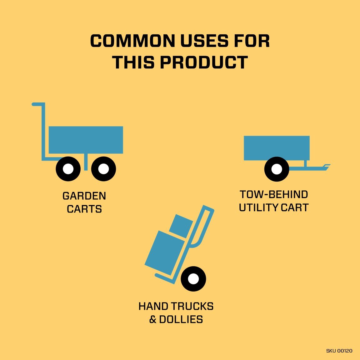 Marathon 2.80/2.50-4'' Pneumatic (Air Filled) Hand Truck / Utility Cart Tire And Inner Tube