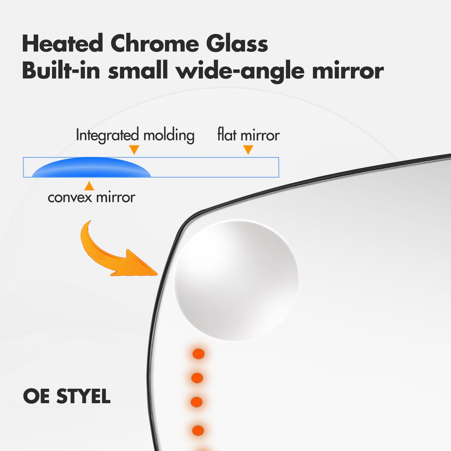 Snemeey Driver Side Mirror Replacement For 2014-2017 Chevy Silverado 1500 2500Hd 3500Hd, 2015 2016 2017 Gmc Sierra 1500 2500 Hd 3500 Hd - Mirror Glass With Turn Signal And Spotter Glass, Gm1324146