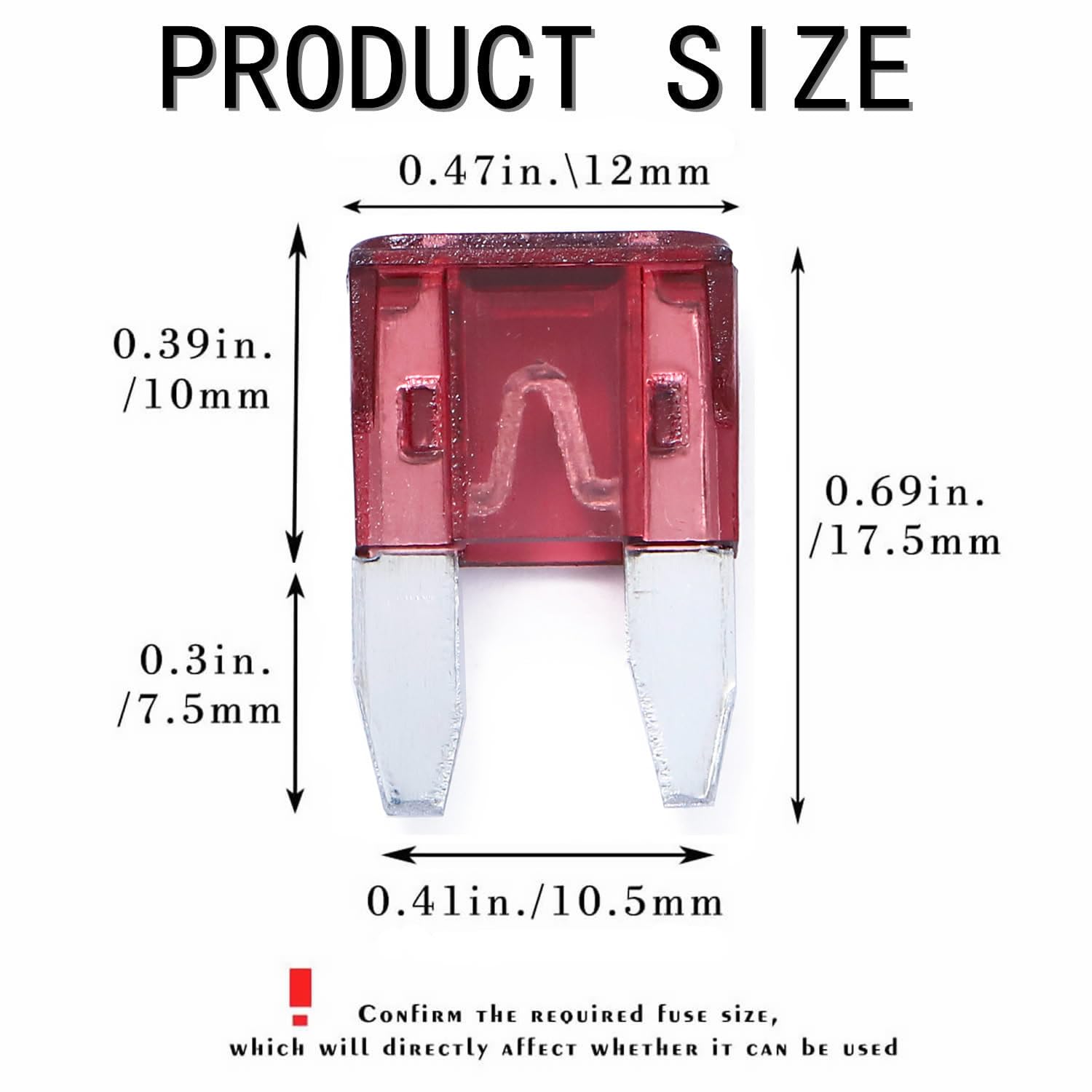 100 Pack Auto Fuses 40 Amp Apm/Atm 32V Mini Blade Style Fuses 40A Short Circuit Protection Car Fuse (40 Amp)