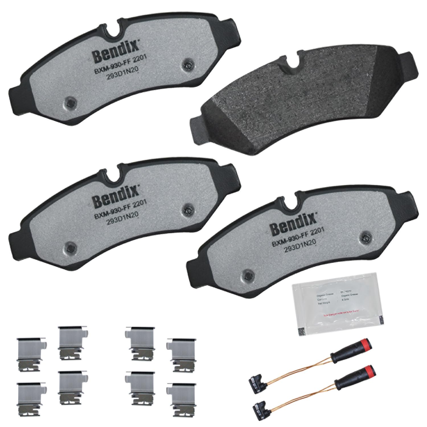 Bendix Fleet Metlok Mkd2201Fm Semi-Metallic Rear Brake Pads For Freightliner Sprinter 2500 2019, Mercedes-Benz Sprinter 2019, Sp