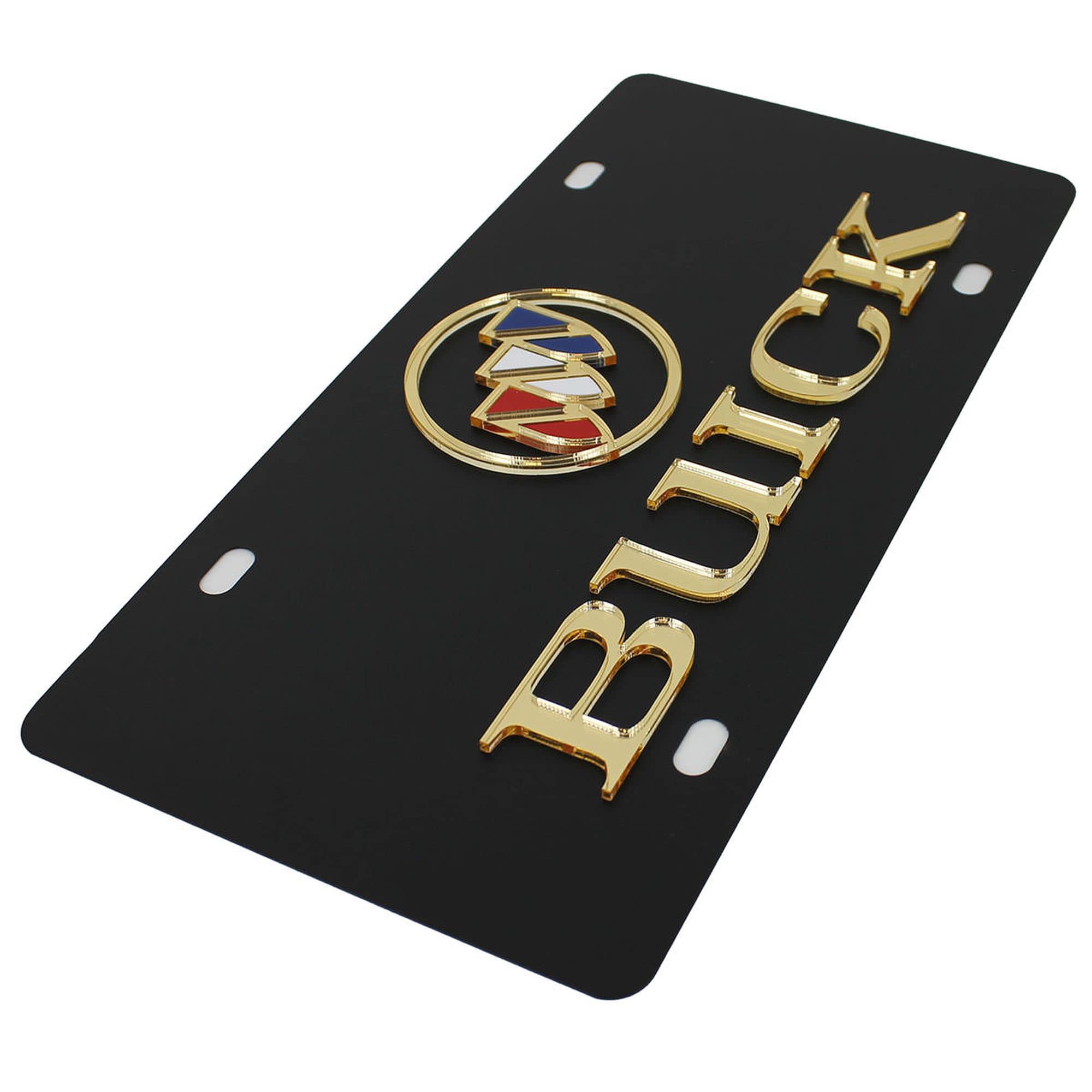 Eurosport Daytona Carbon Steel License Plate For Buick (Black)