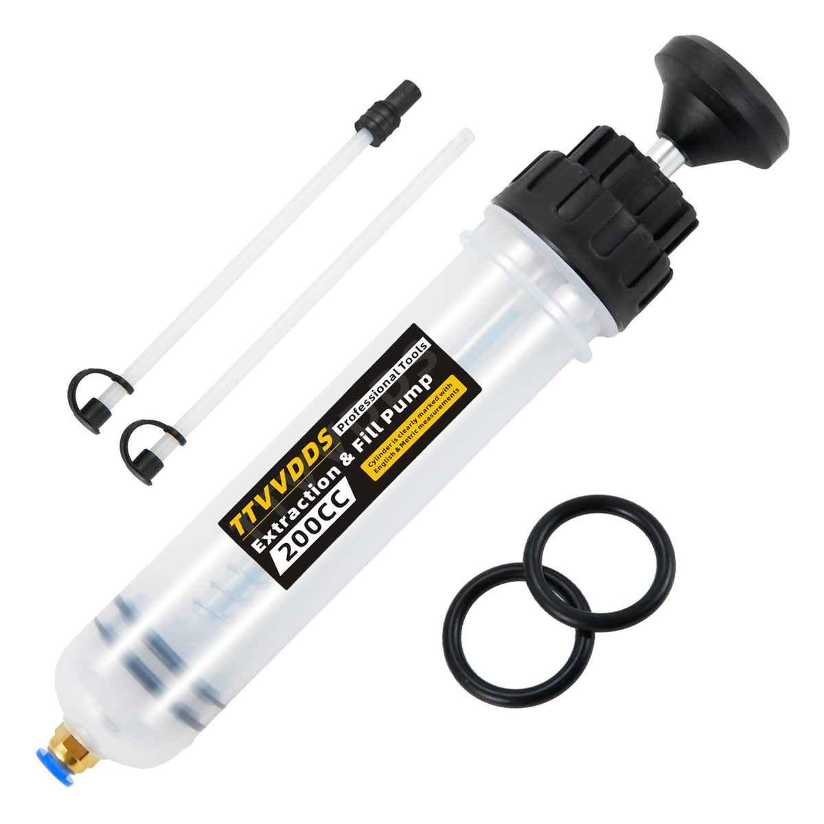 TTVVDDS Automotive Fluid Extractor Pump, 200 cc Oil Extractor Pump with Hose, Upgraded Oil Change Pump, Lightweight Oil Suction 