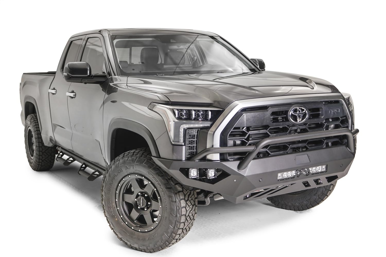 Fab Fours Tt22-D5452-1 Vengeance Front Bumper Fits 22-23 Toyota Tundra - 2 Stage Black Powder Coated - W/Pre-Runner Guard
