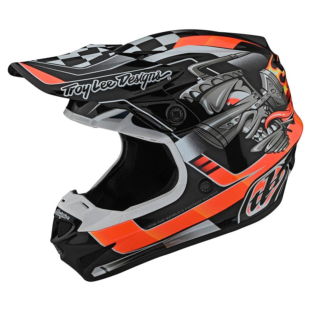 Troy Lee Designs SE4 Helmet for Motocross MX SE4 POLYACRYLITE Helmet; CARB Black SM