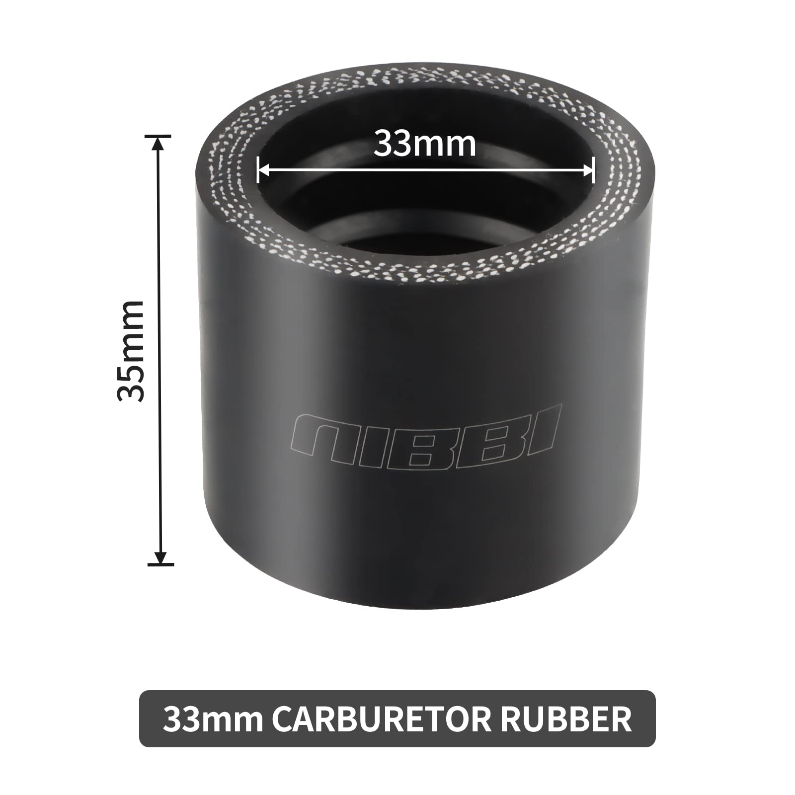 Nibbi Motorcycle Carburetor Intake Manifold,Interface Glue Intake Manifold Rubber, 33Mm Carb Manifold Spare Part For Dirt Bike Atv Go Kart Motorcross (33Mm)