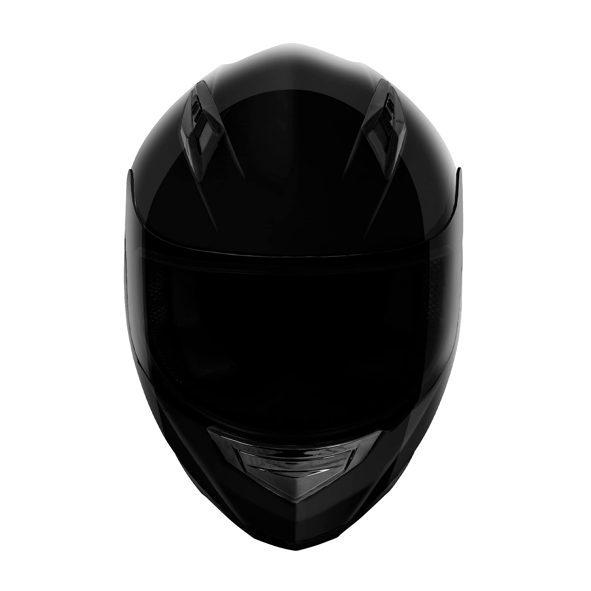 Vcan Vx Lightweight Full Face Motorcycle Street Bike Helmet With Extra Tinted Visor Dot Approved (Gloss Black, Medium)