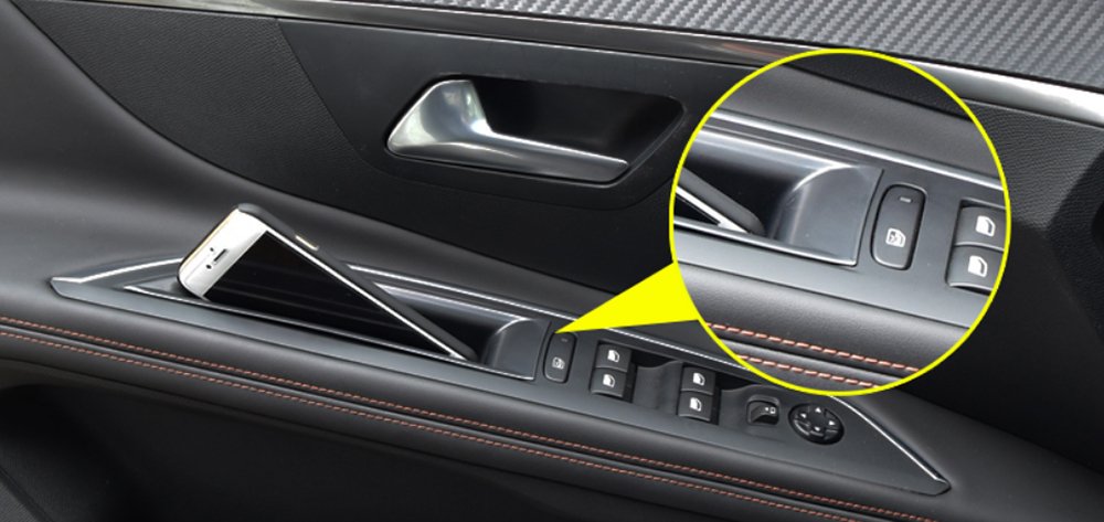 Front Row Door Side Storage Box Handle Armrest Phone Container For Peugeot 3008 Gt 5008 2016 2017 2018