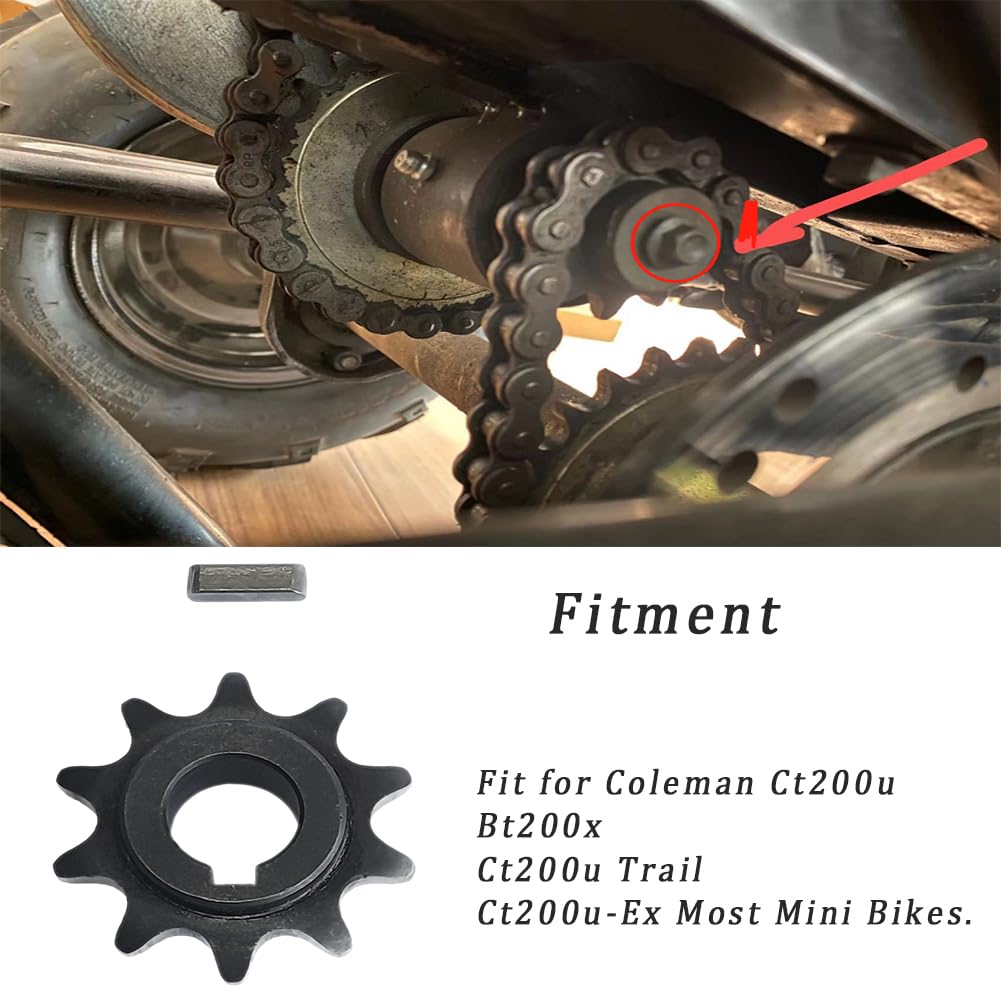 QYMOTO CT200U Front Chain Sprocket,420 Chain 10 Tooth Sprocket with 5/8'' Bore for Coleman CT200u,BT200x,CT200u Trail,CT200u-Ex